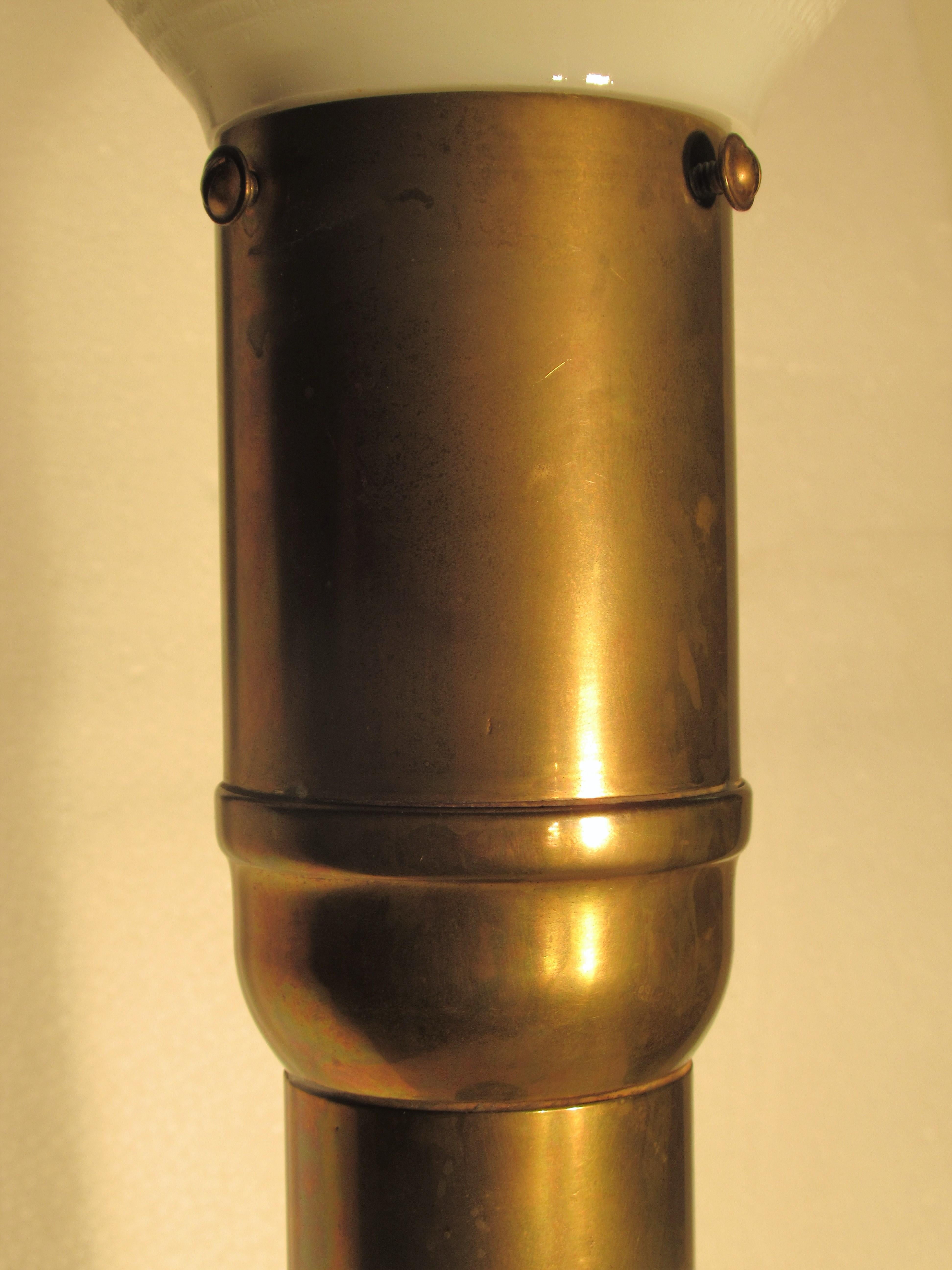 American Machine Age Brass Lamp, circa 1930 2