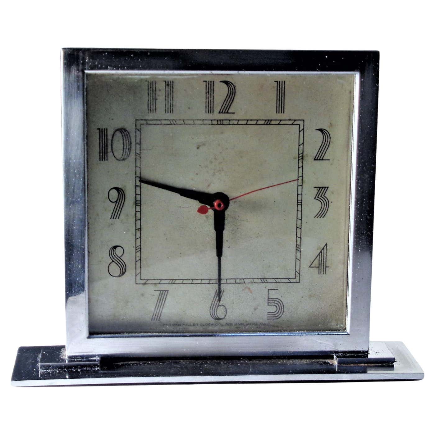 American Machine Age Clock Gilbert Rohde Herman Miller 1934 at 1stDibs