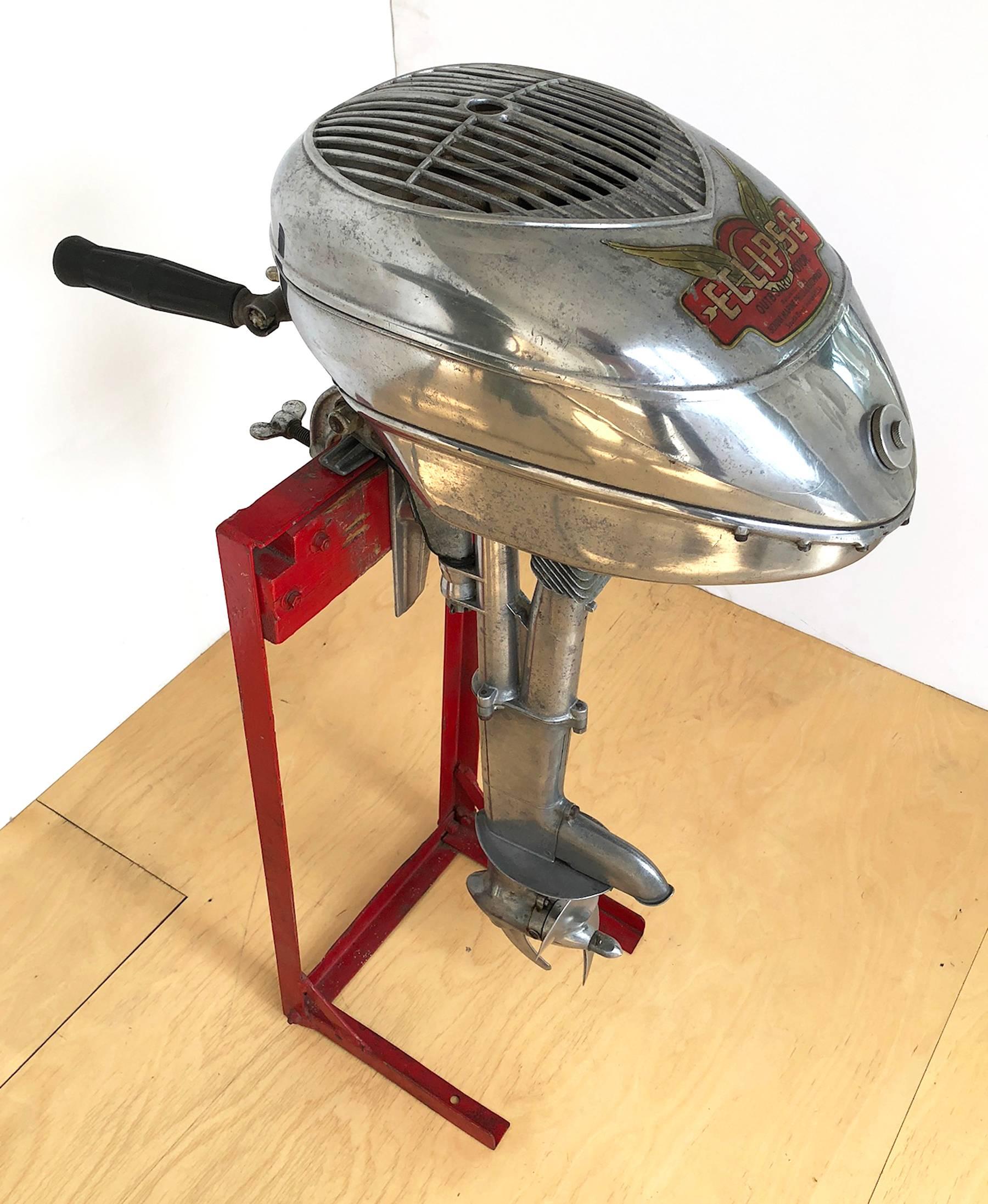 Mid-20th Century American Machine Age Outboard Motor
