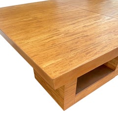 American Machine Age Wood & Copper Extendable Dining Table
