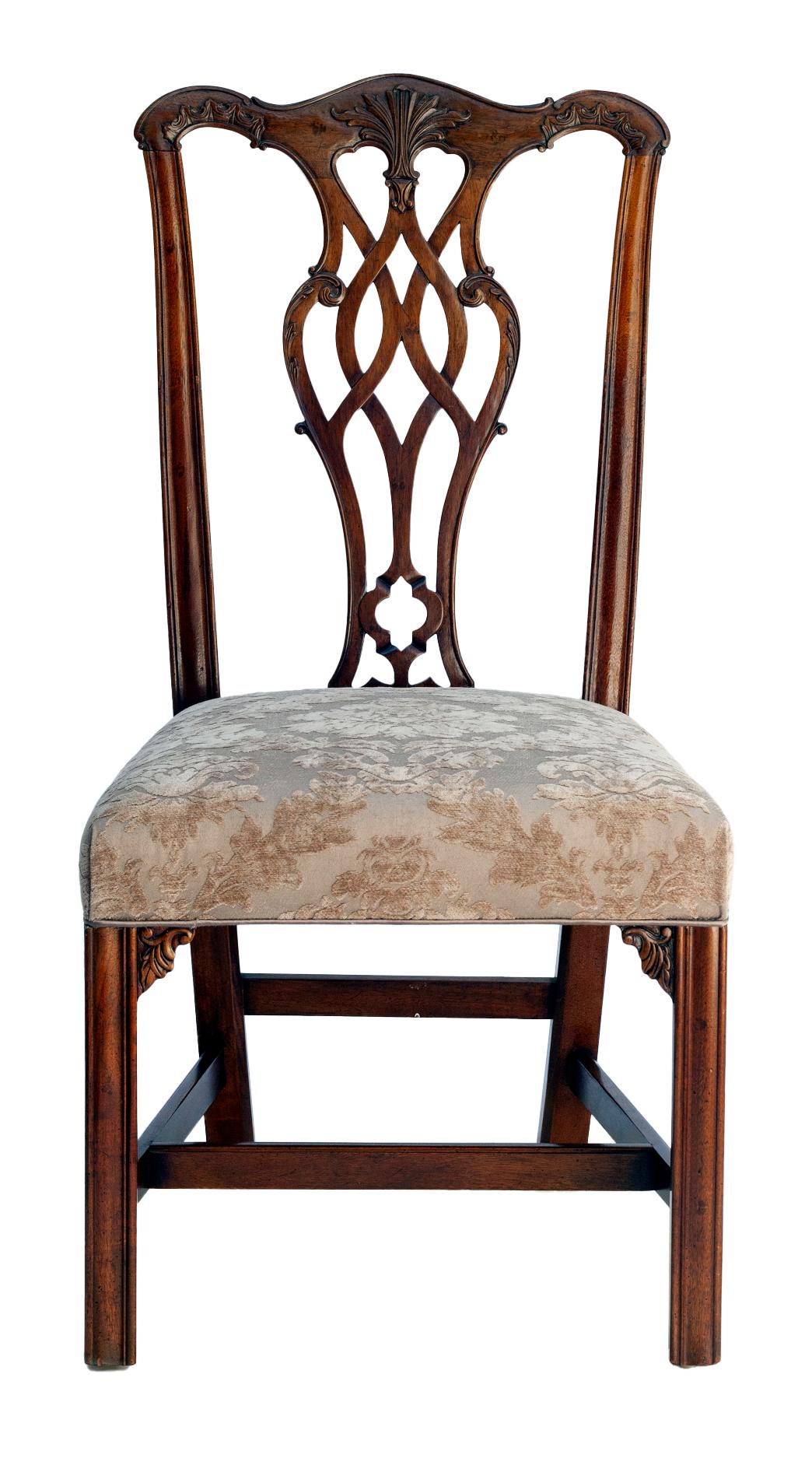 Chaises de salle à manger Chippendale de fabrication américaine Ensemble de 8 chaises en vente 4