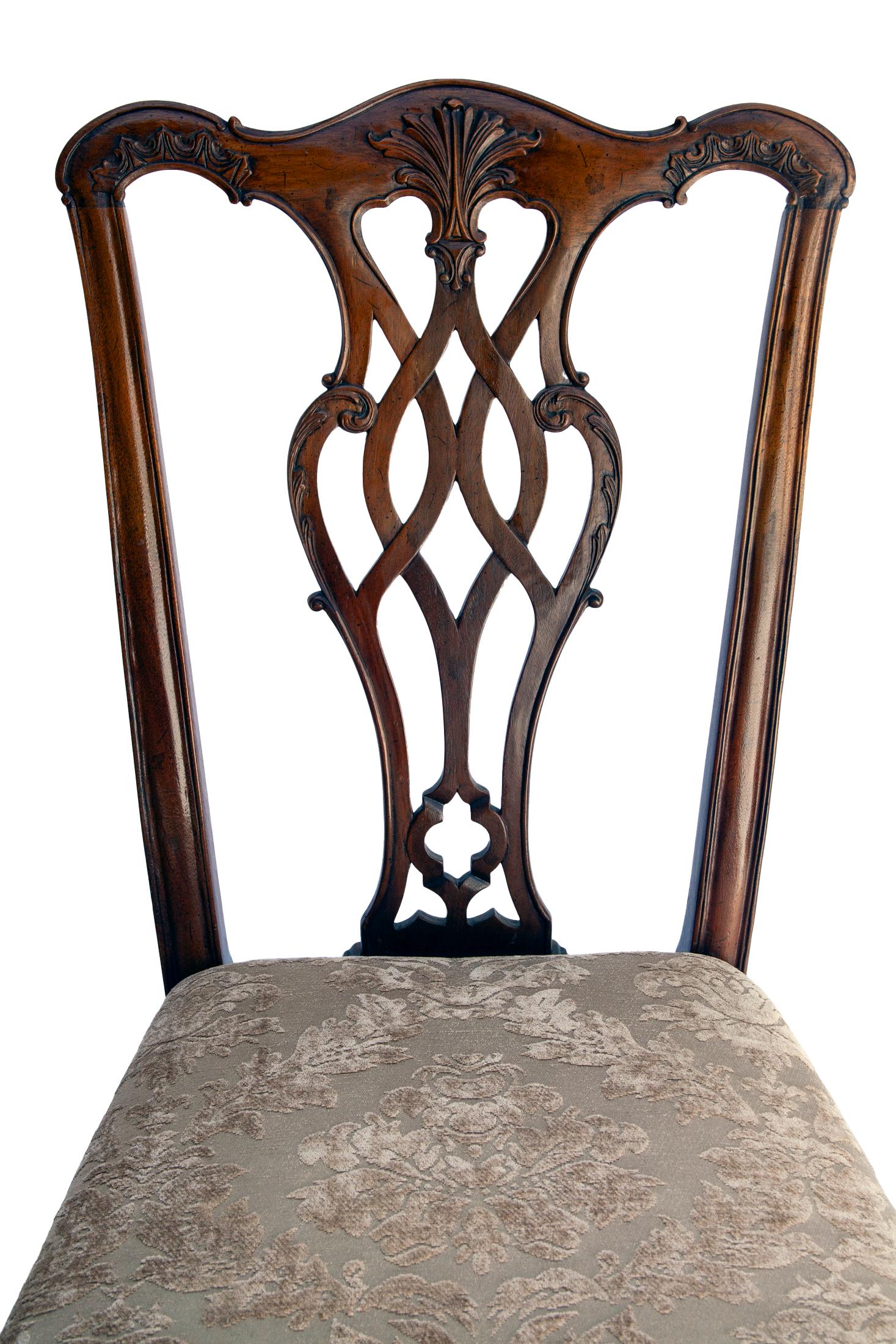 Chaises de salle à manger Chippendale de fabrication américaine Ensemble de 8 chaises en vente 9
