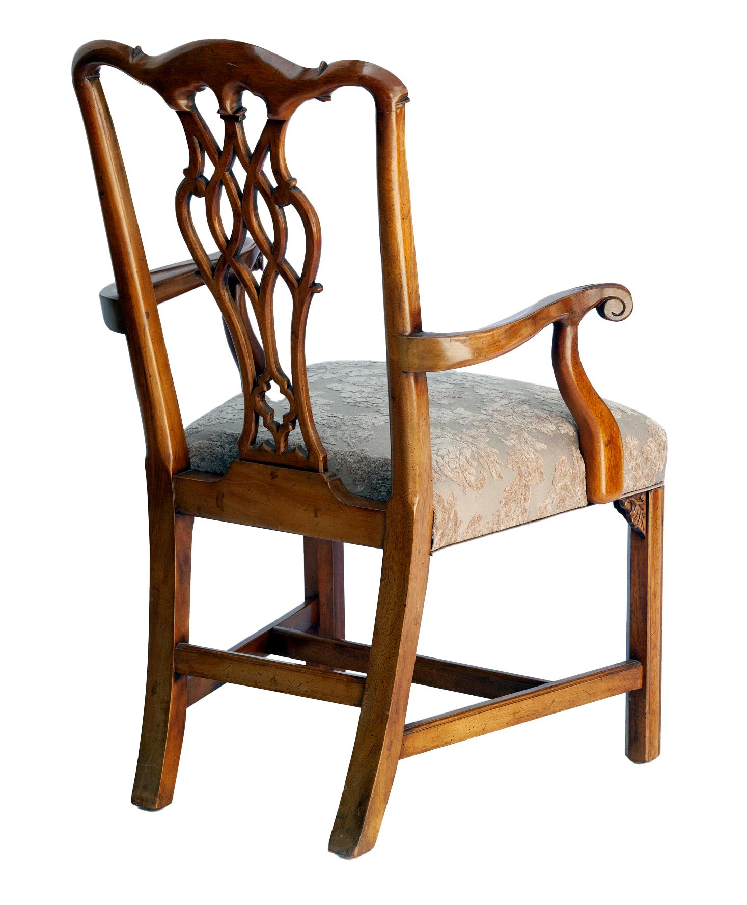 Chaises de salle à manger Chippendale de fabrication américaine Ensemble de 8 chaises en vente 2