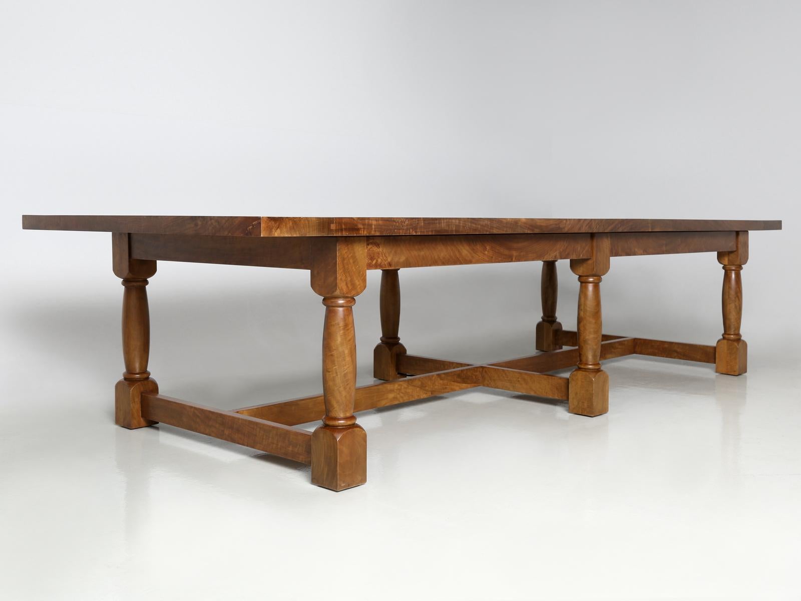 North American American Made Figured Walnut Desk Available Numerous Dimensions & Configurations For Sale