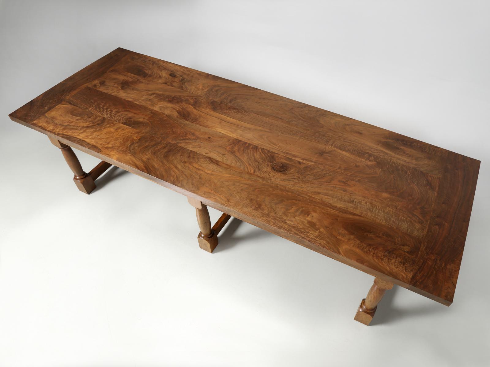 Hand-Crafted American Made Figured Walnut Desk Available Numerous Dimensions & Configurations For Sale