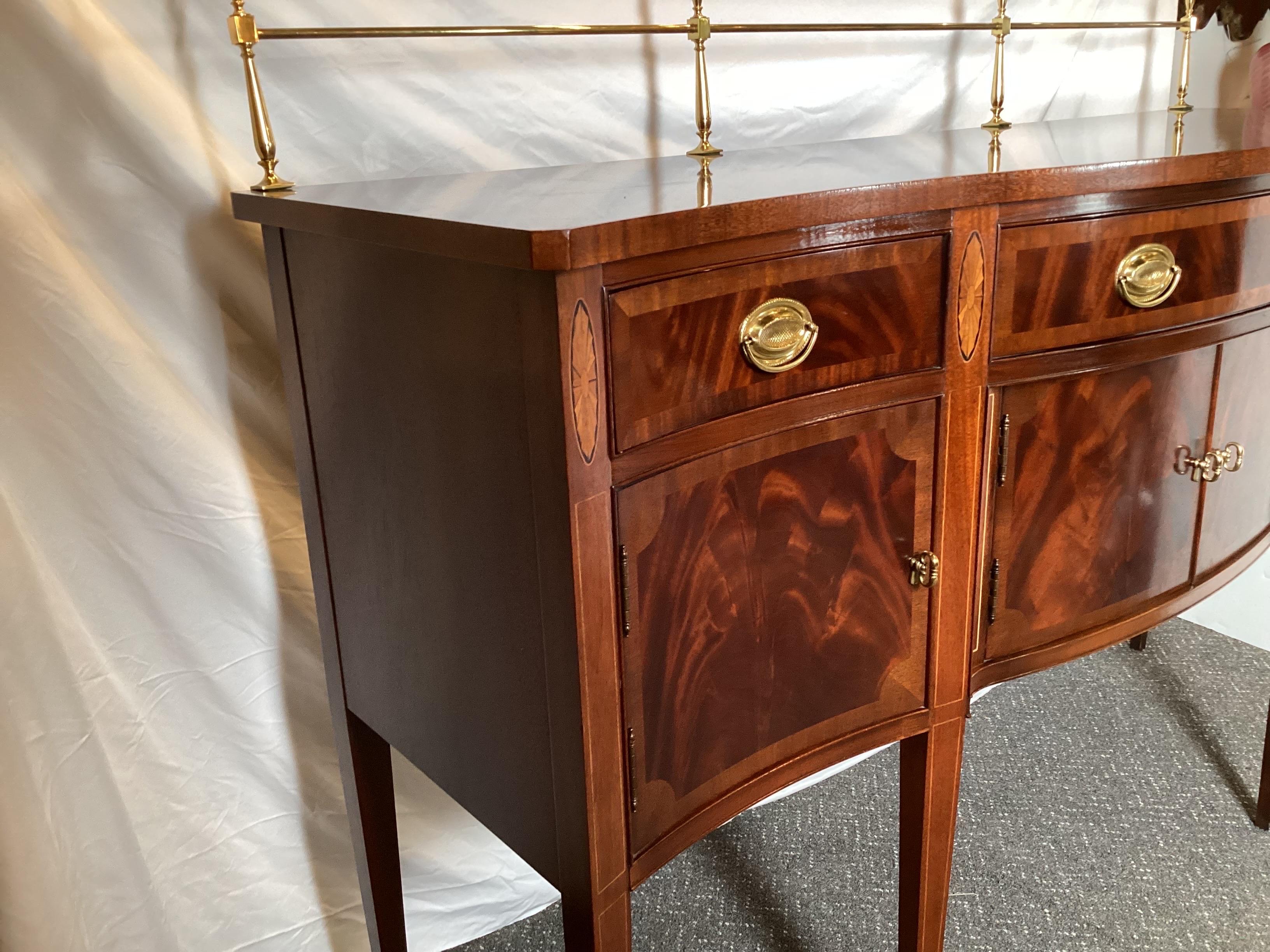 American Made Mahogany and Satinwood Sideboard by Hickory Chair 3