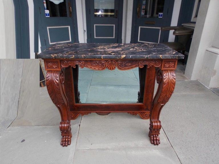 American Mahogany Acanthus Mable-Top Console, Isaac Vose, Boston, Circa ...