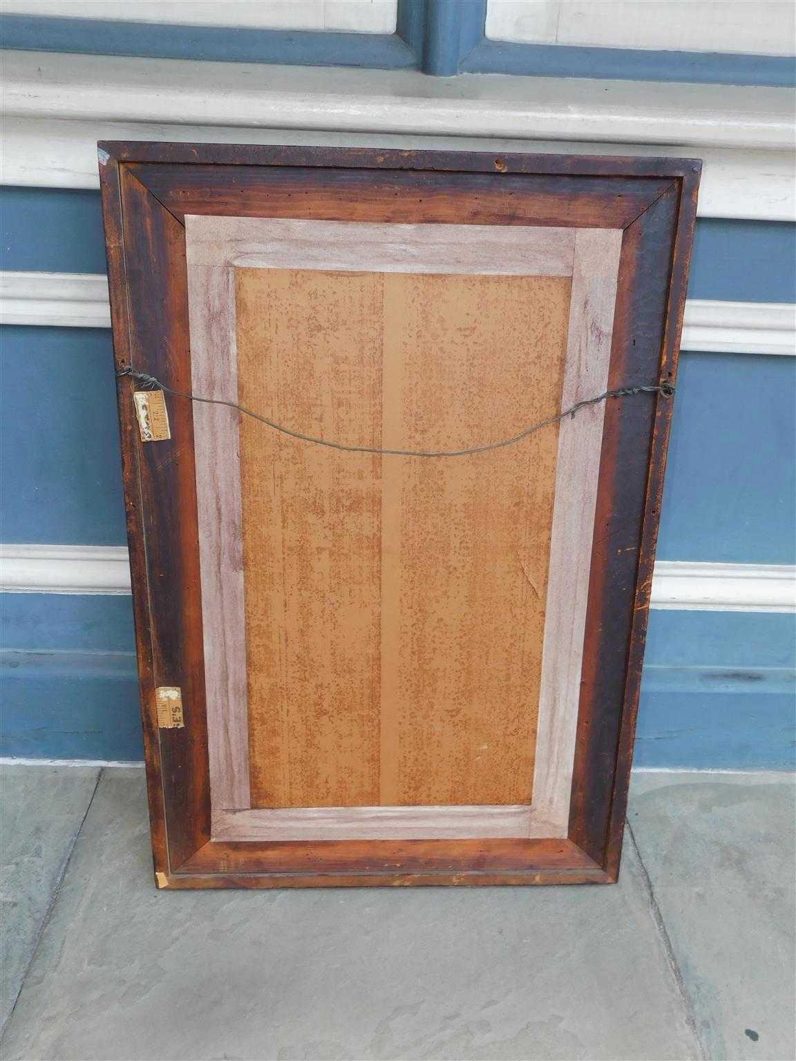 Mid-19th Century American Mahogany and Gilt Wood Ogee Wall Mirror, Circa 1830 For Sale