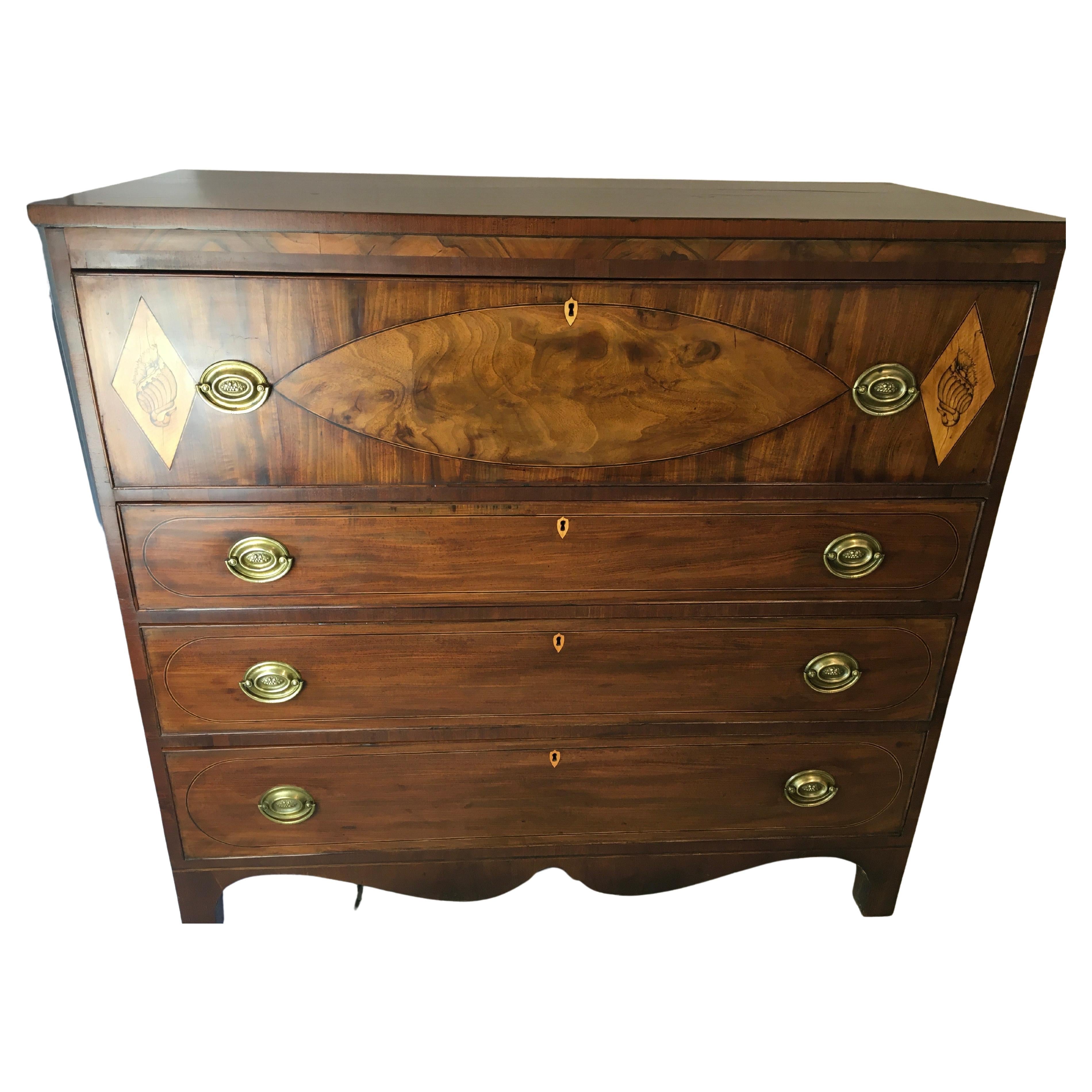 American Mahogany Chest of Drawers For Sale