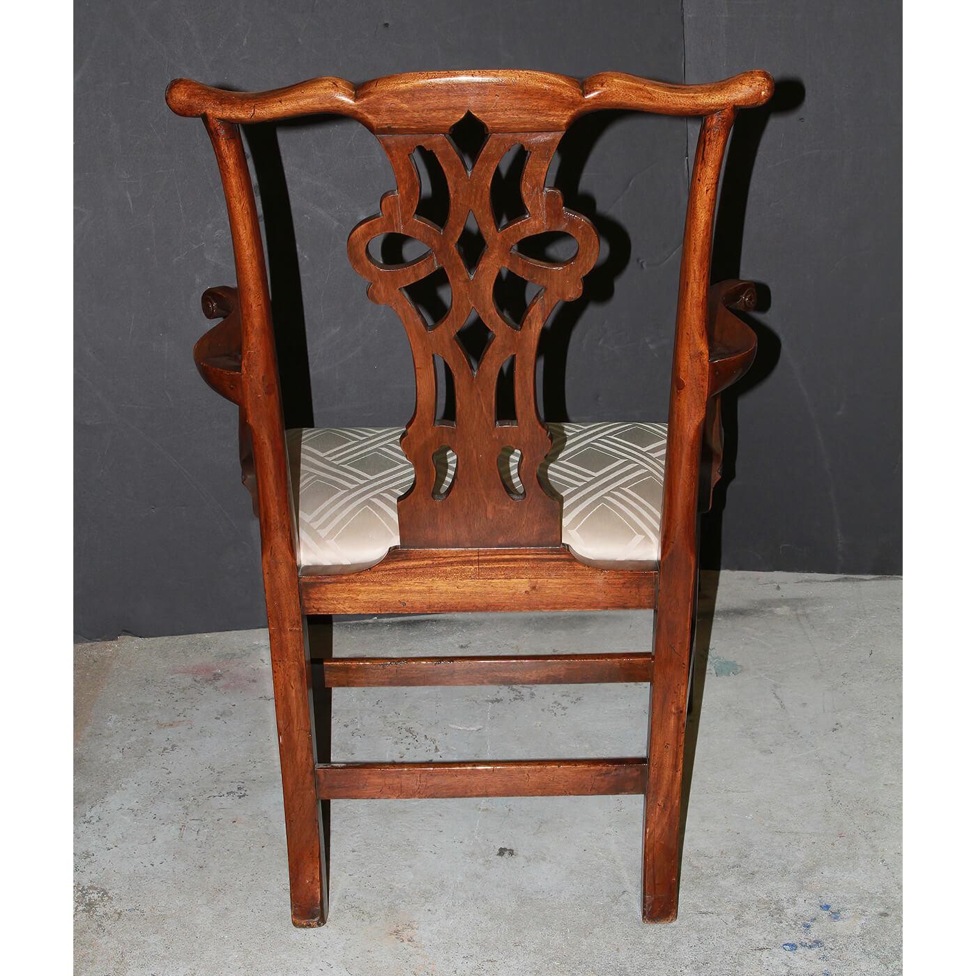 North American American Mahogany Chippendale Armchair