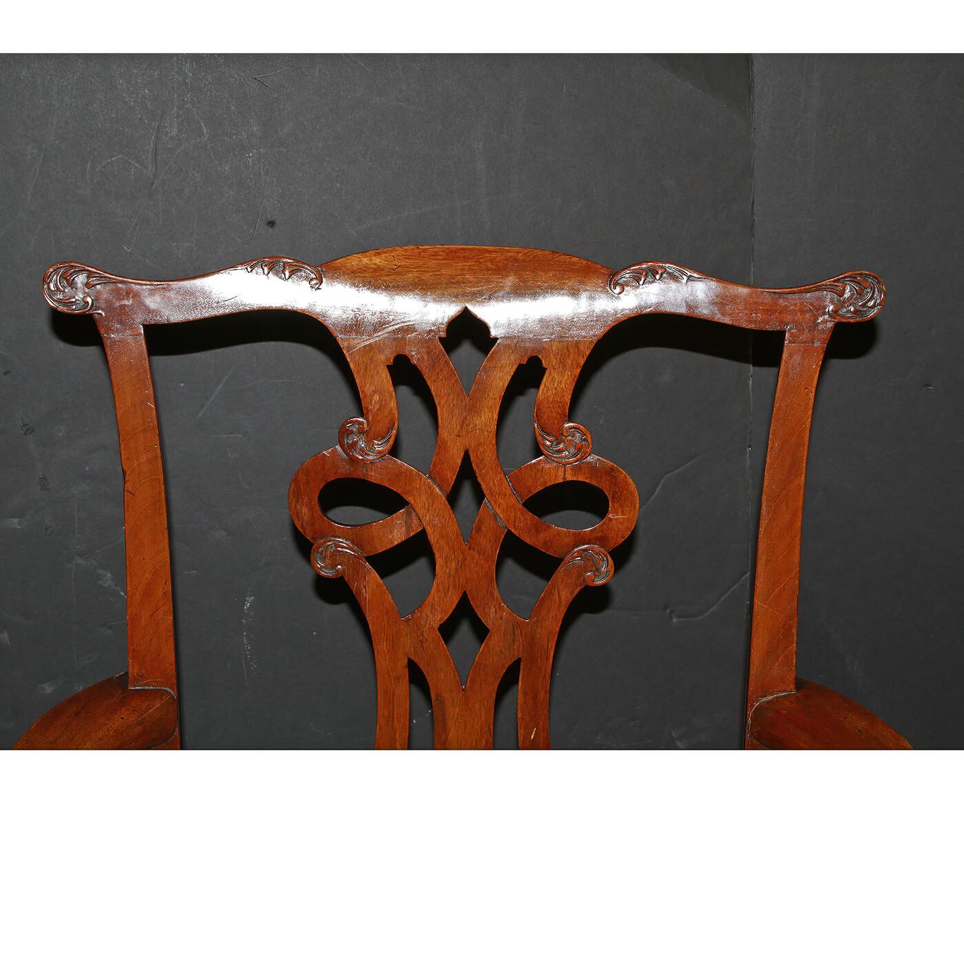 Late 18th Century American Mahogany Chippendale Armchair