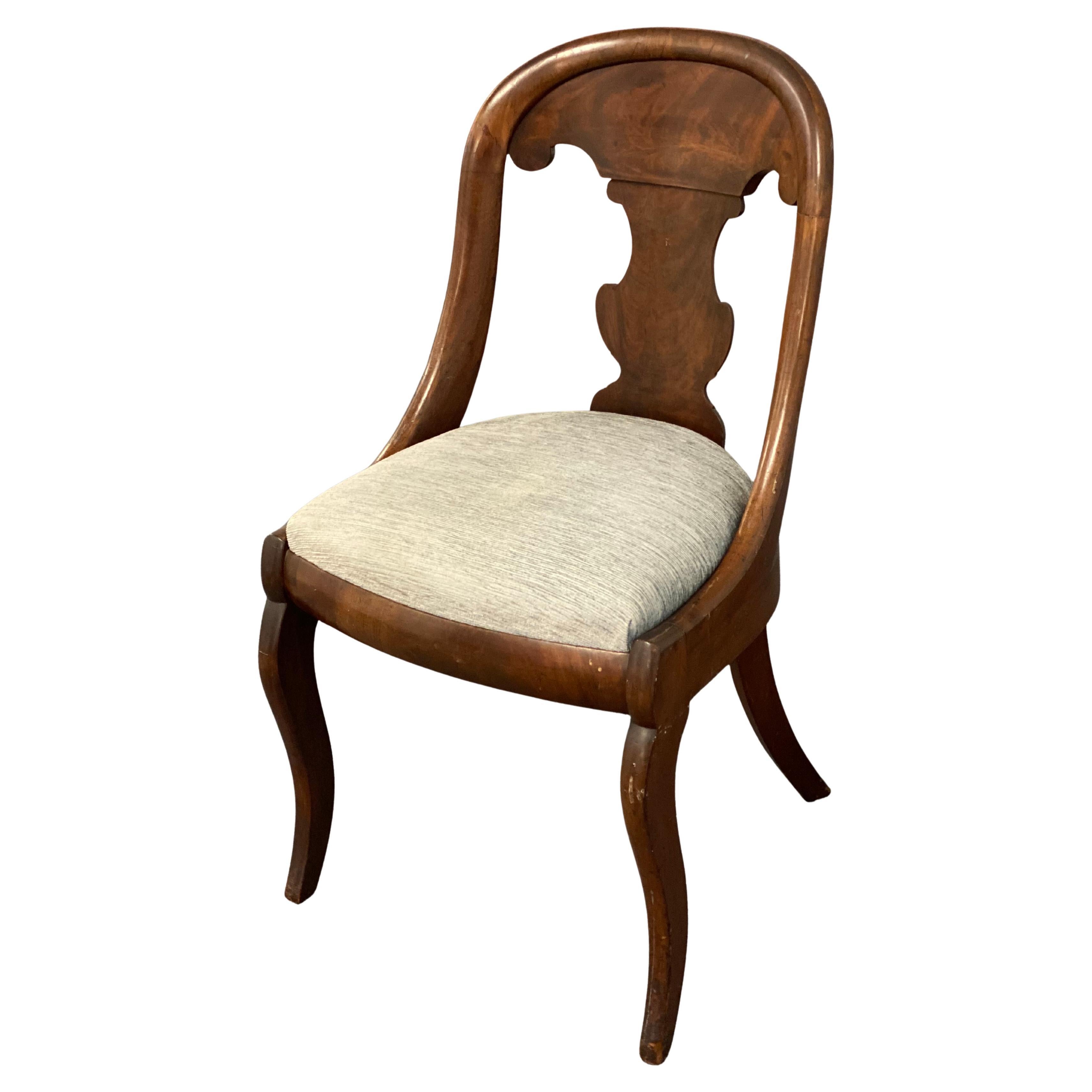 American Mahogany Gondola Chair, c. 1815
