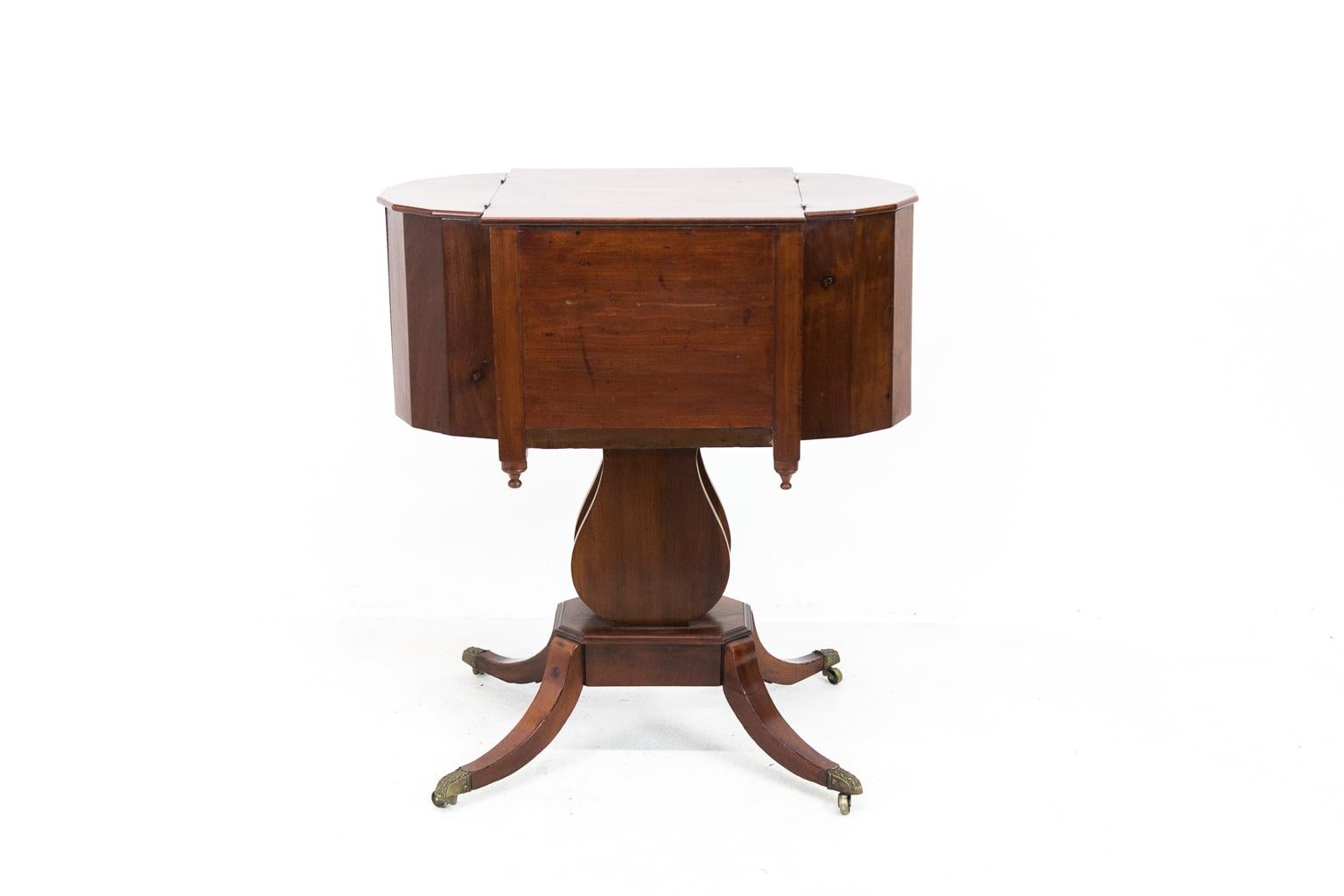 American Mahogany Sewing Table For Sale 6