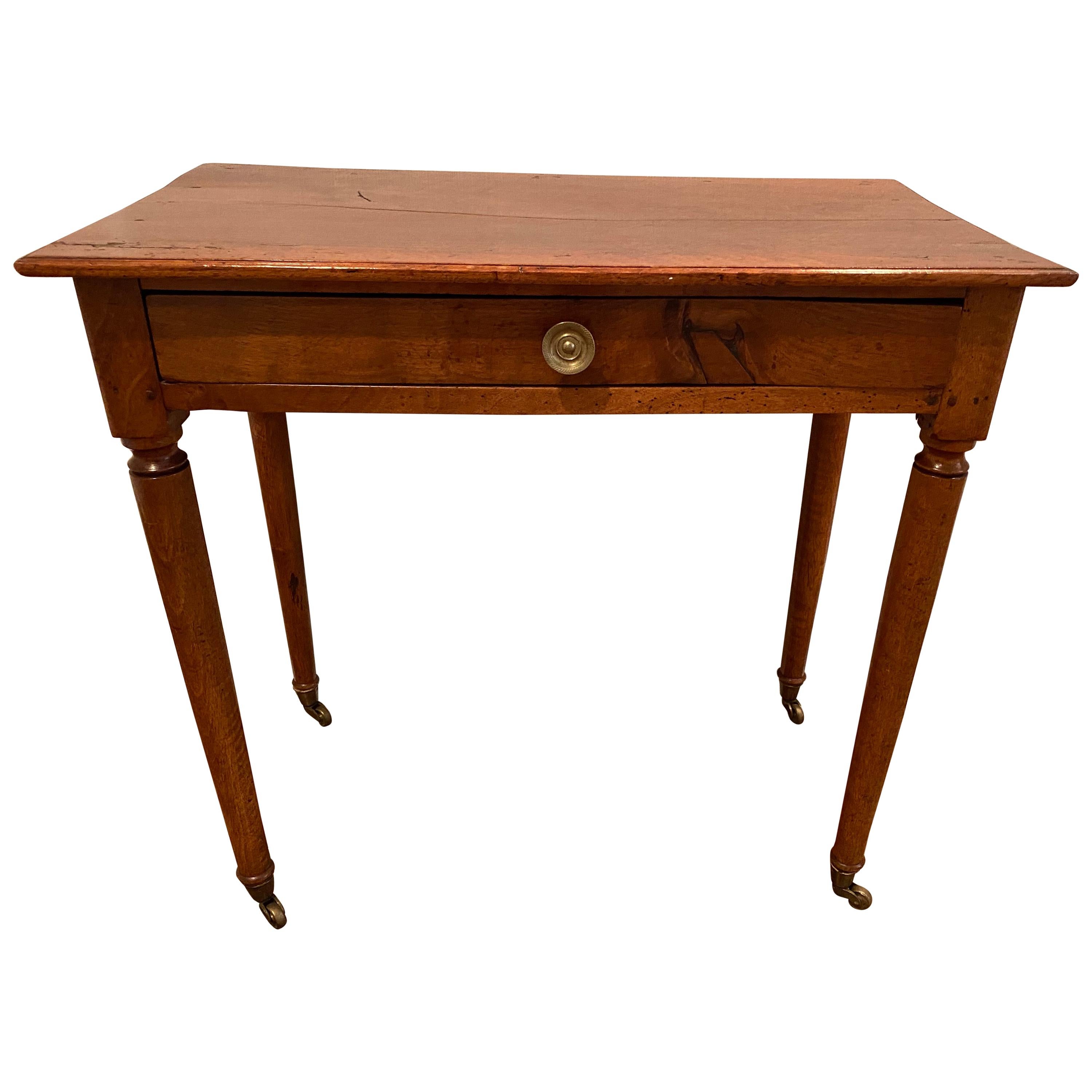 American Mahogany Single Drawer Side Table For Sale