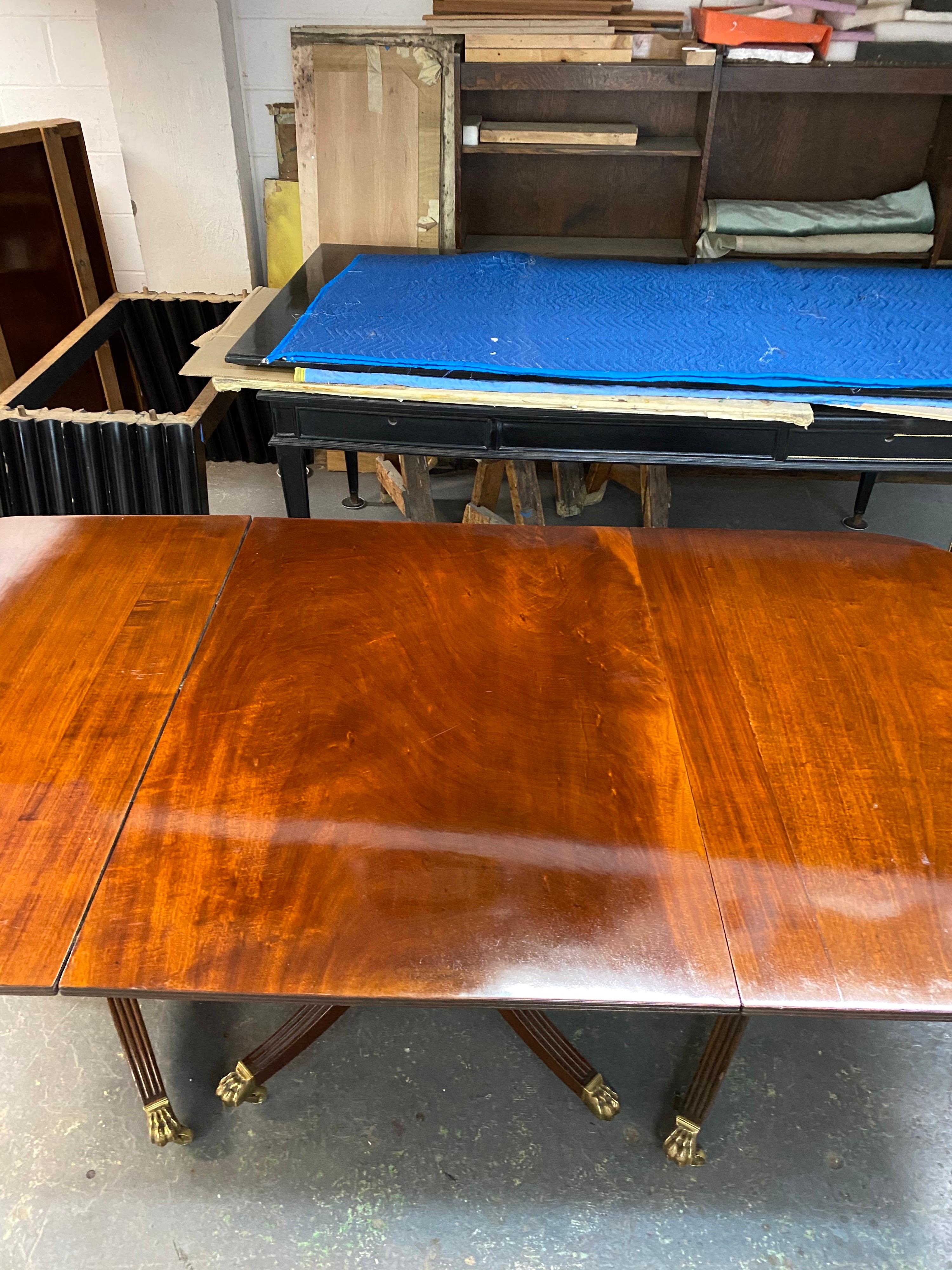 American Mahogany Three Pedestal Table 1