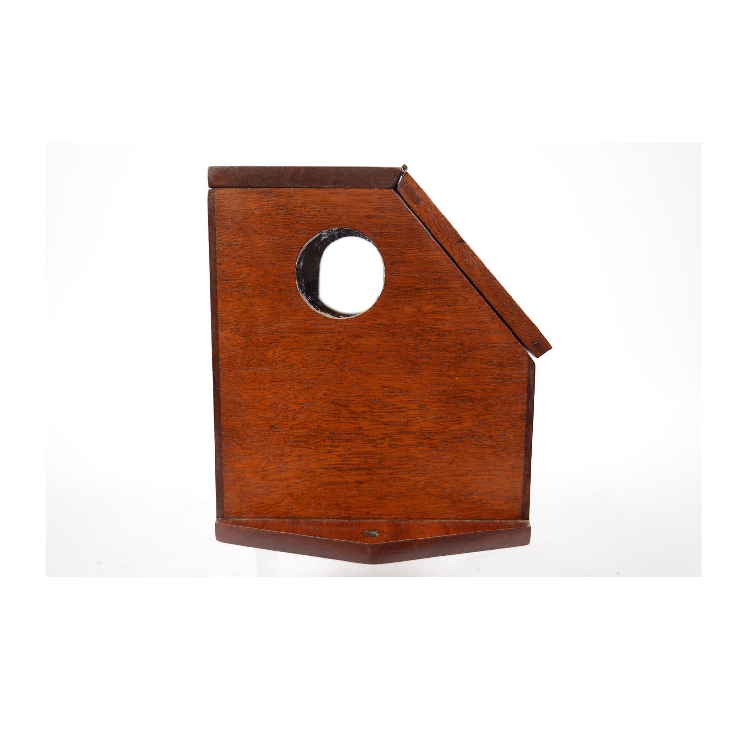 Late 19th Century American Mahogany Wood Antique Magnetic Binnacle Nautical Compass, circa 1896 For Sale