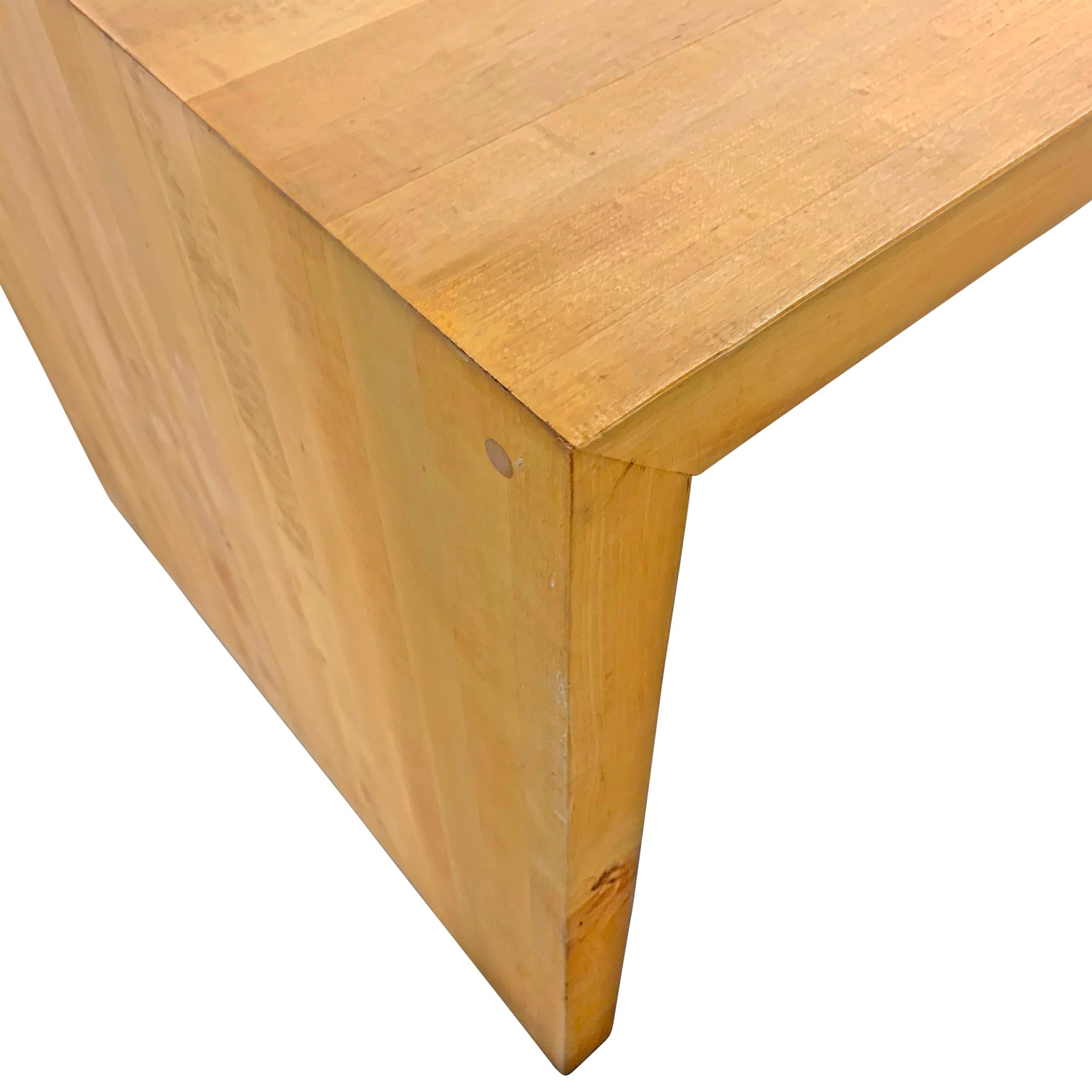 American Maple Butcher Block Parsons Table For Sale 1