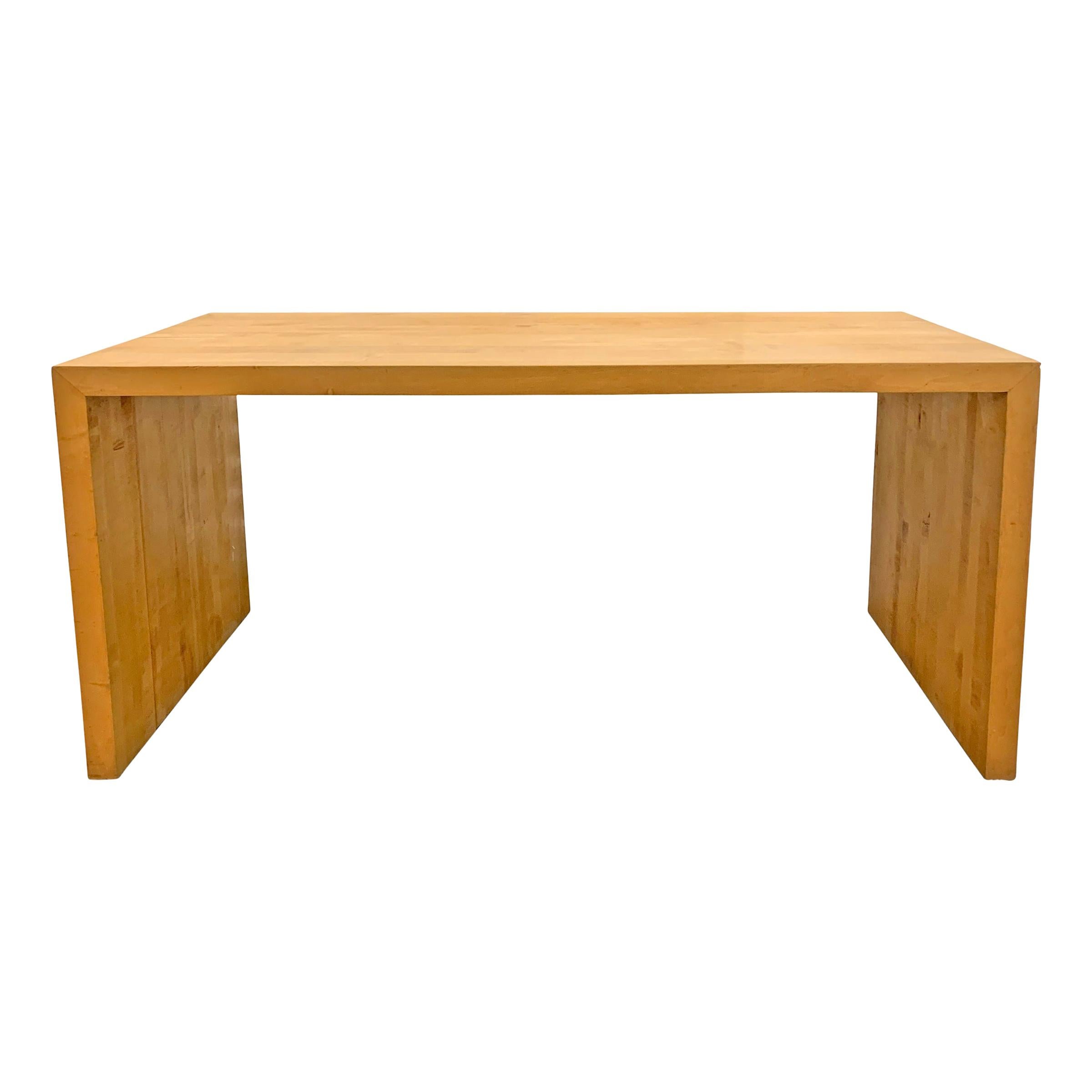 American Maple Butcher Block Parsons Table For Sale