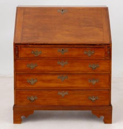 American Maple Slant Front Desk, Late 18th C.