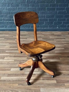American Maple Swivel Banker’s or Typist Office Chair