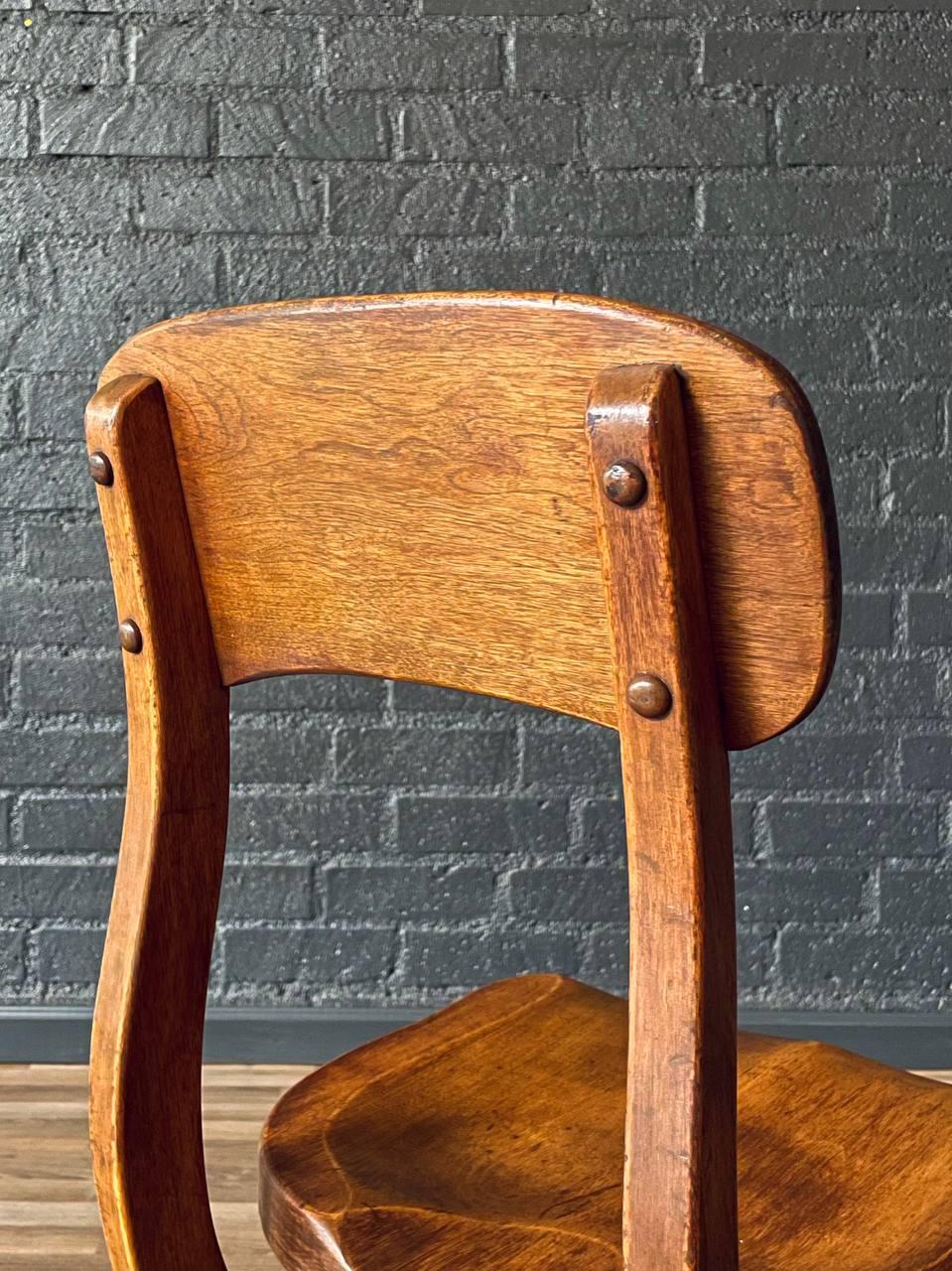 American Maple Swivel Banker’s or Typist Office Chair For Sale 2