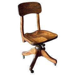 American Maple Swivel Banker’s or Typist Office Chair