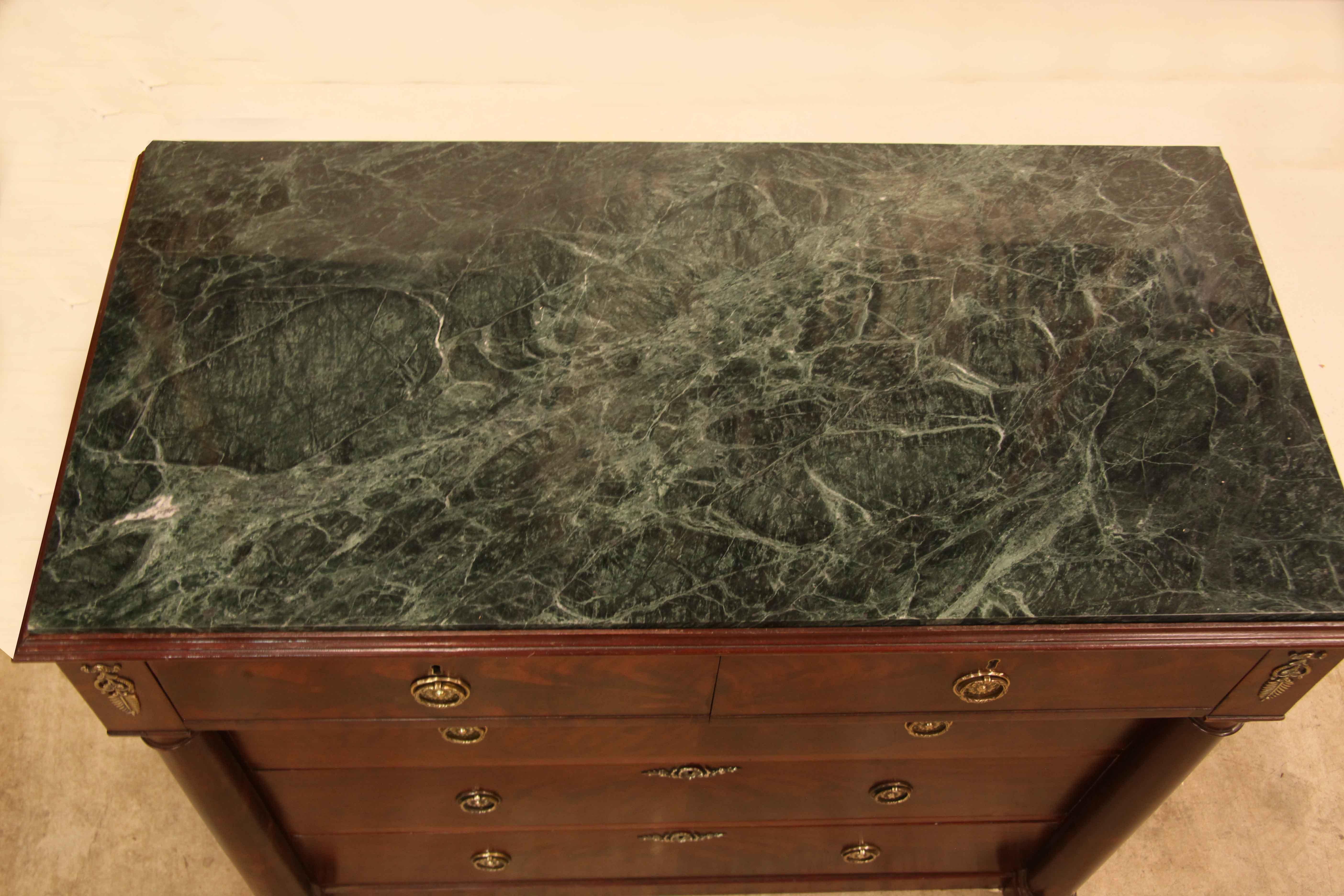 American Marble Top Chest In Good Condition For Sale In Wilson, NC