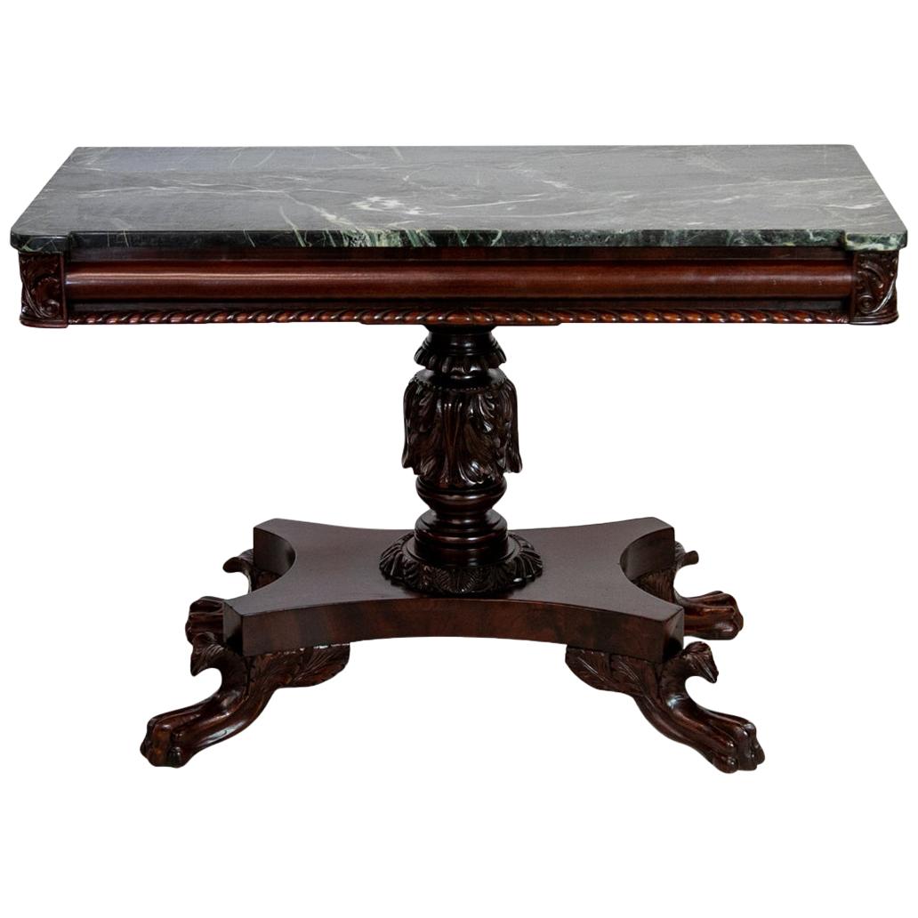 American Marble-Top Console Table