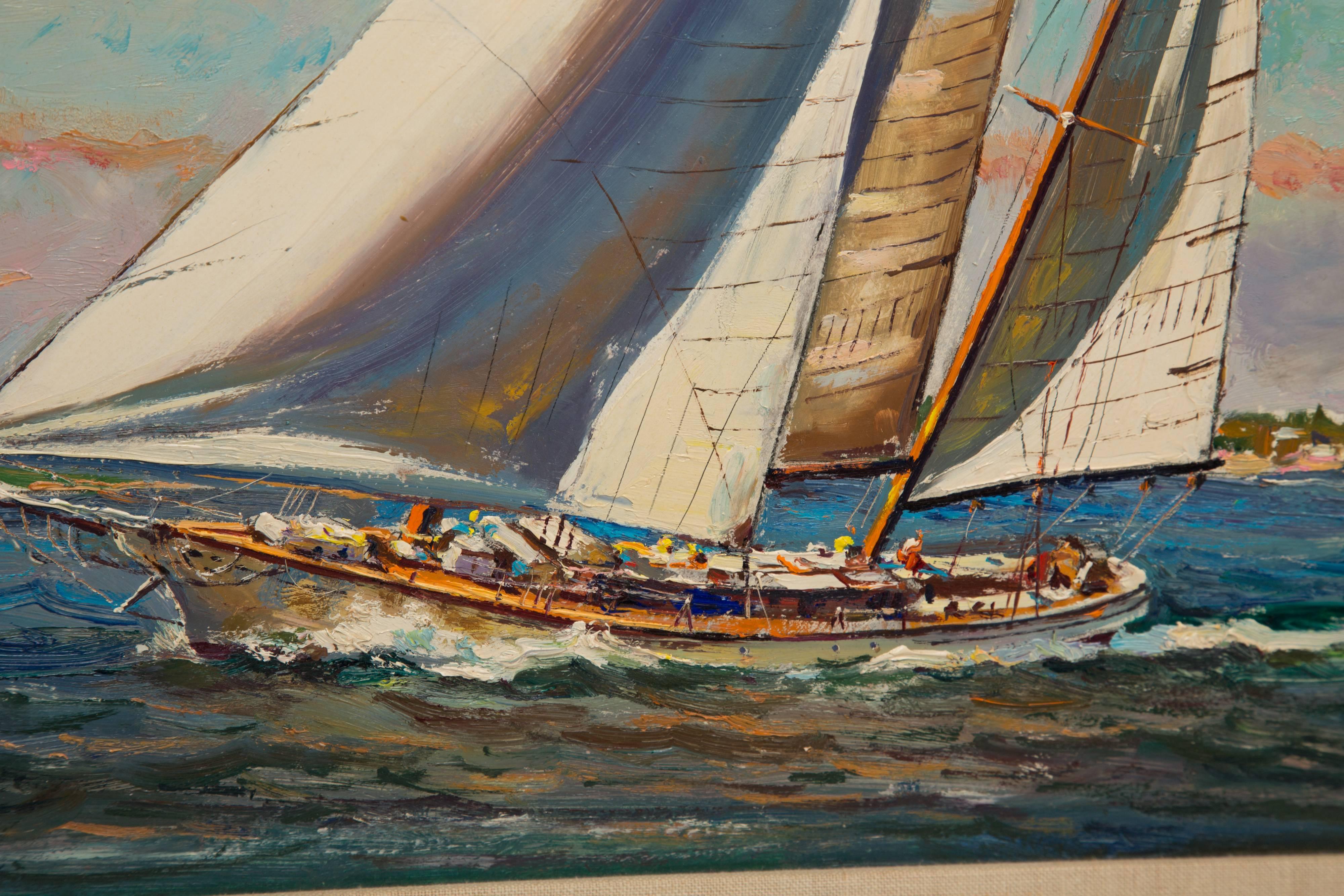 Other American Marine Oil on Board by Wayne Morrell