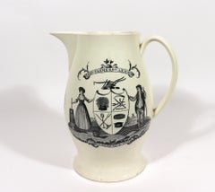 American-Market "Peace, Plenty and Independence" Liverpool Creamware Jug