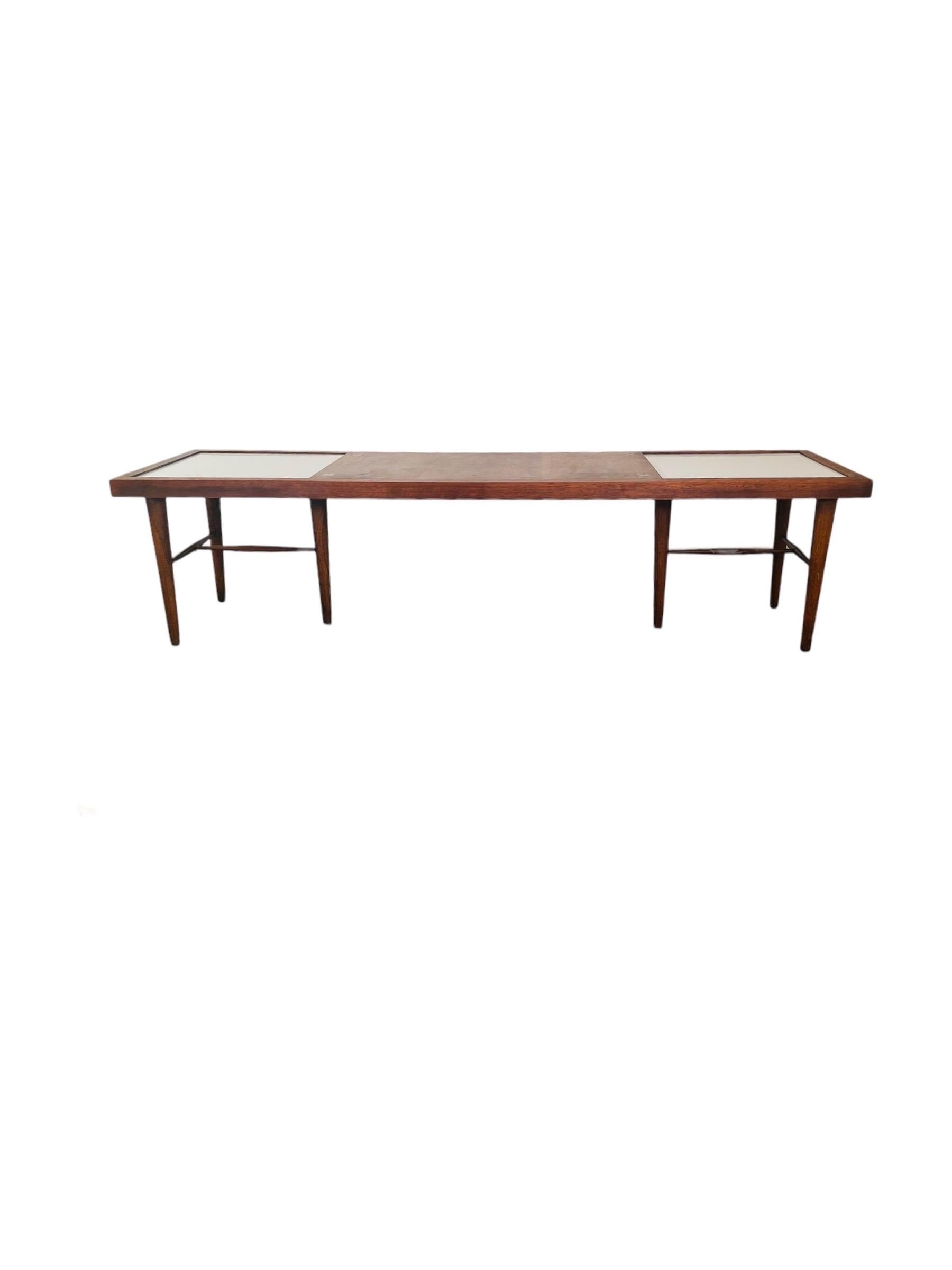 American Martinsville X-Inlaid Walnut & White Laminate Coffee Table 4