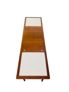 American Martinsville X-Inlaid Walnut & White Laminate Coffee Table