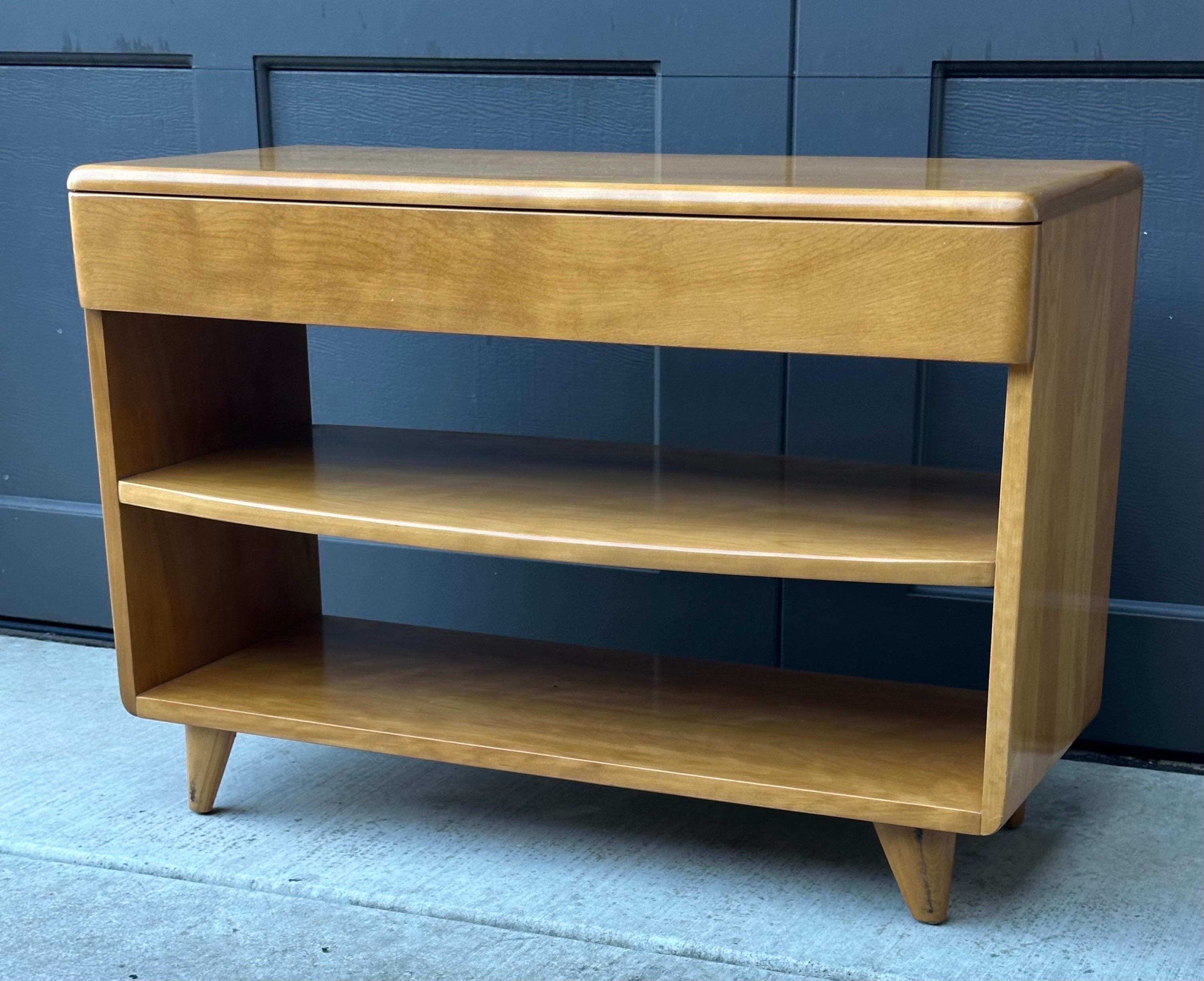 American MCM Bookcase / End Table with Drawer by Heywood Wakefield For Sale 11