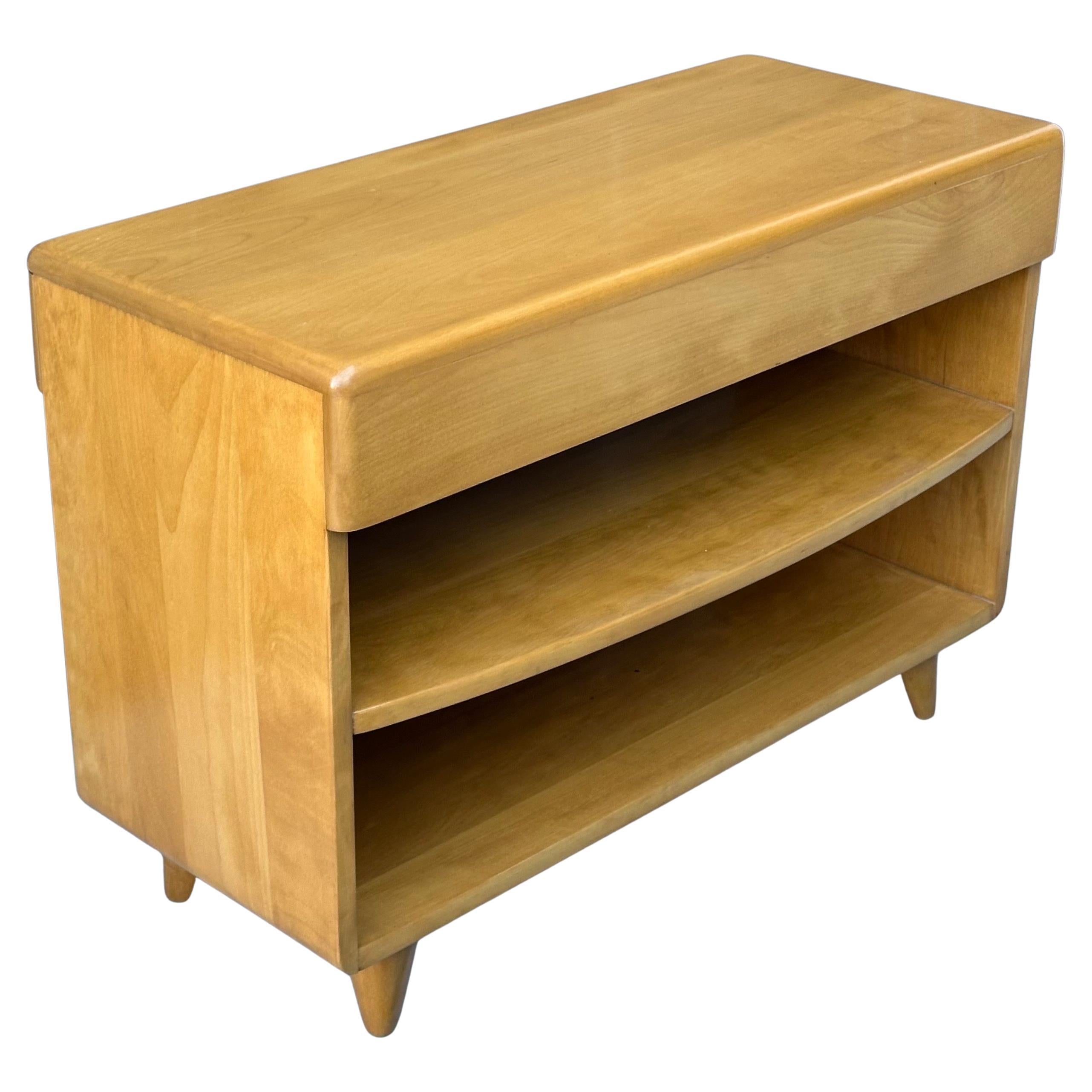 Mid-Century Modern American MCM Bookcase / End Table with Drawer by Heywood Wakefield For Sale
