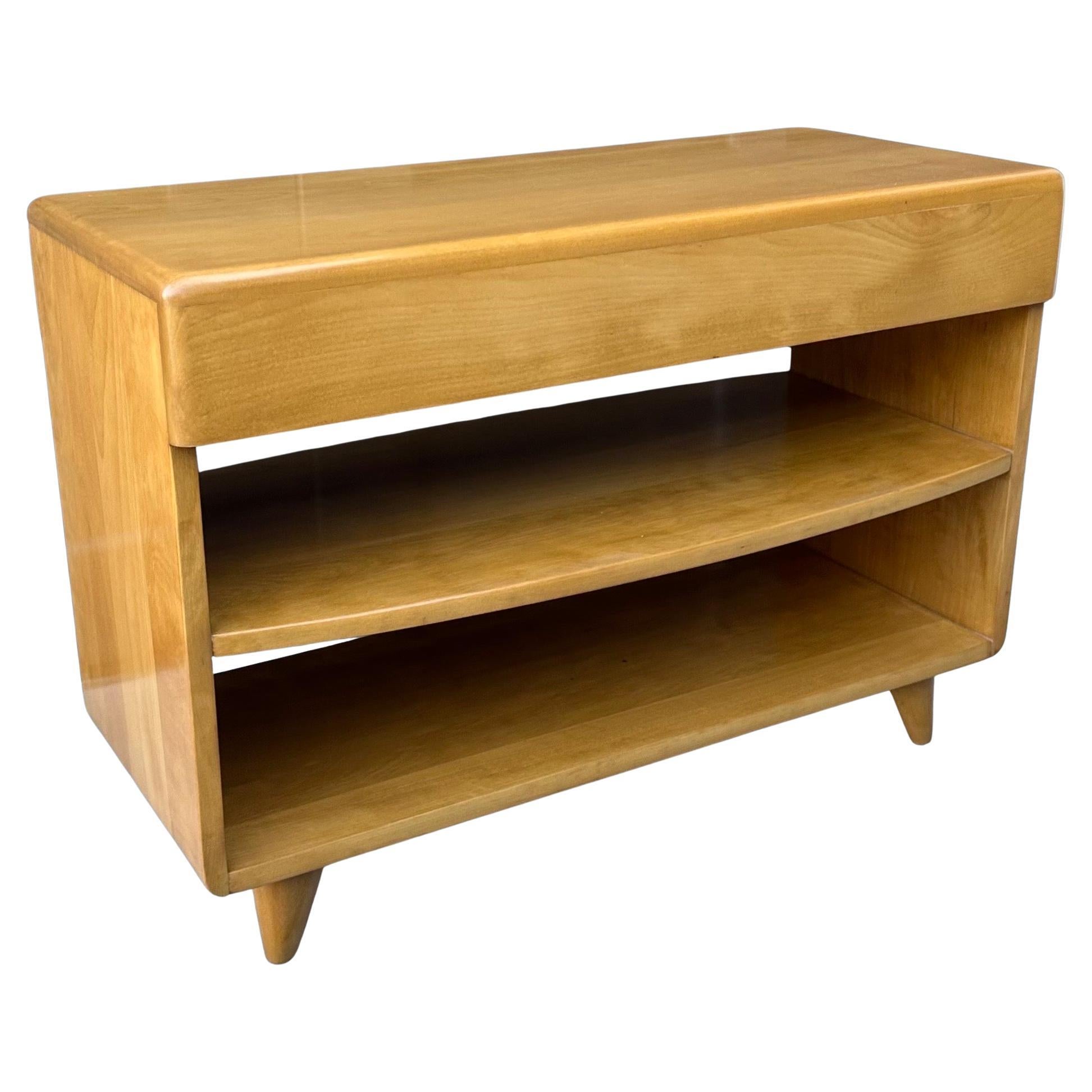 American MCM Bookcase / End Table with Drawer by Heywood Wakefield In Good Condition For Sale In San Diego, CA