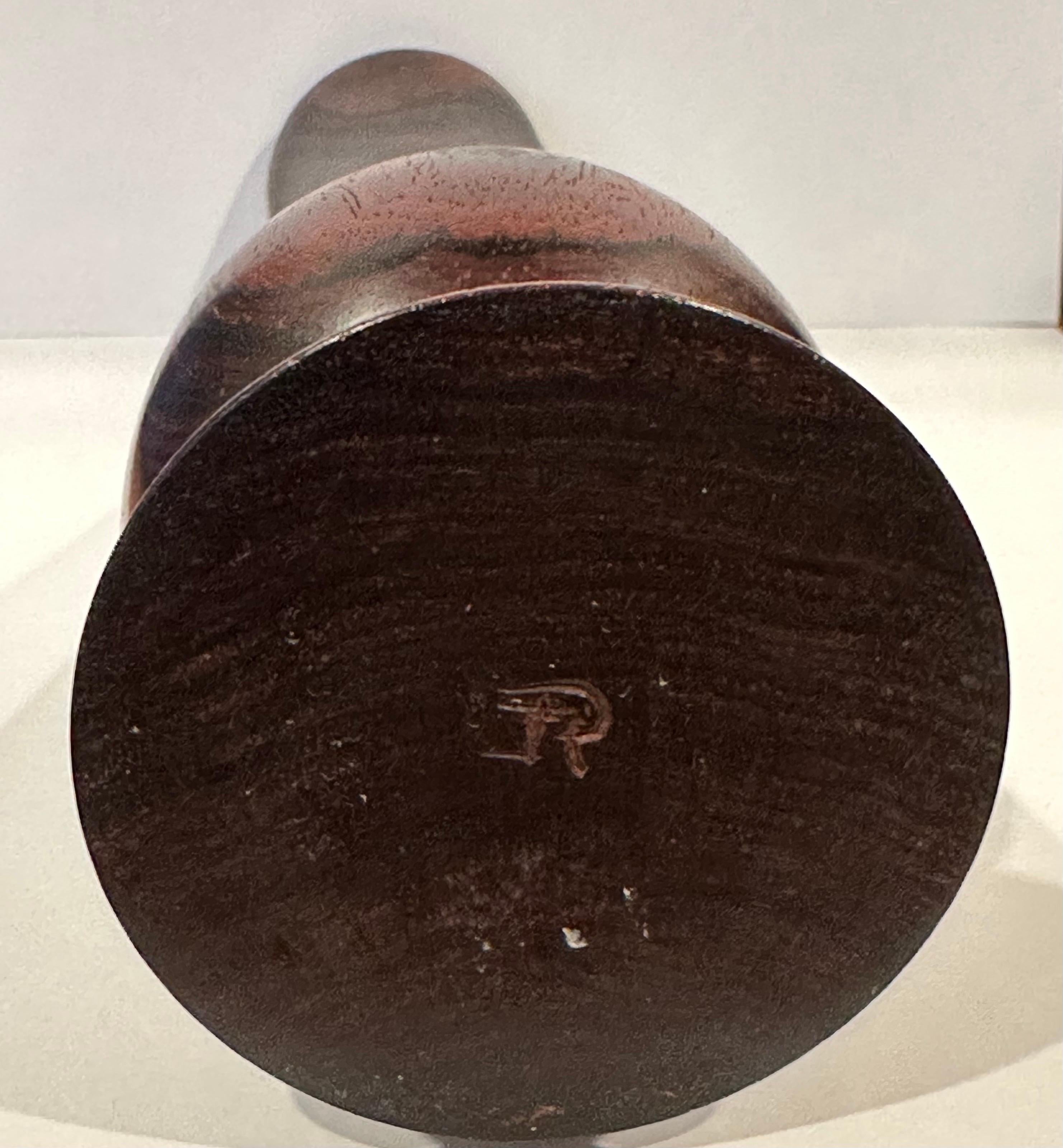 American MCM Signed Rosewood Bud Vase For Sale 6