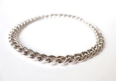 American Mesh Drop Necklace 18 Kt White Gold