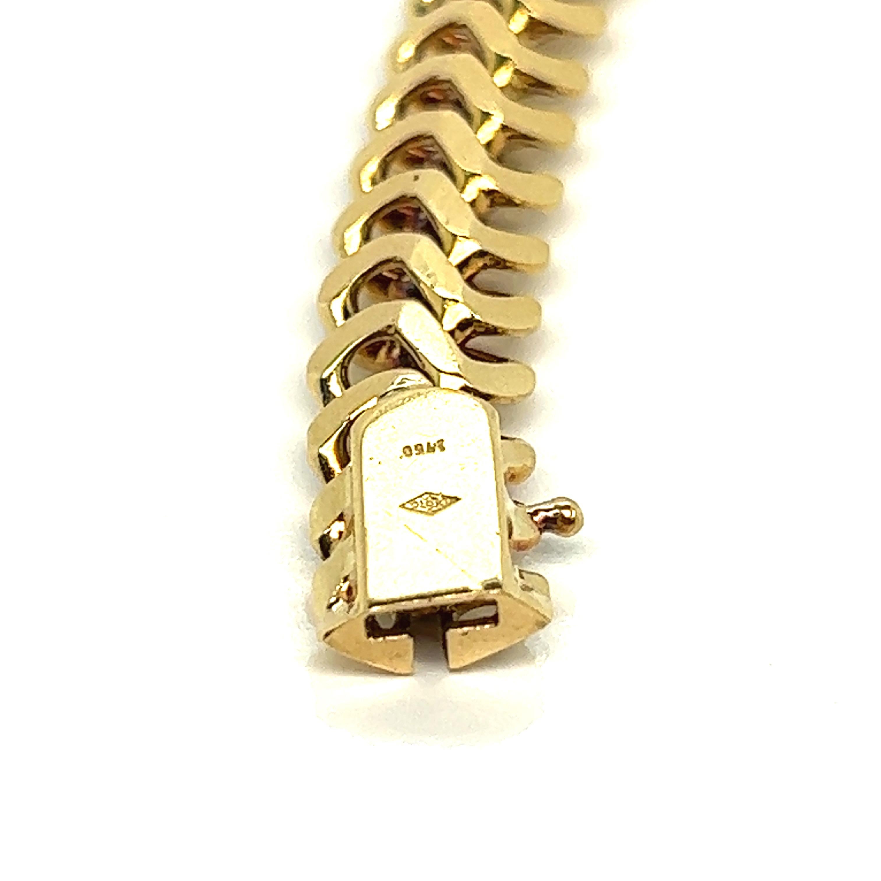 Modern American Mesh Necklace Yellow Solid Gold 18 Karat