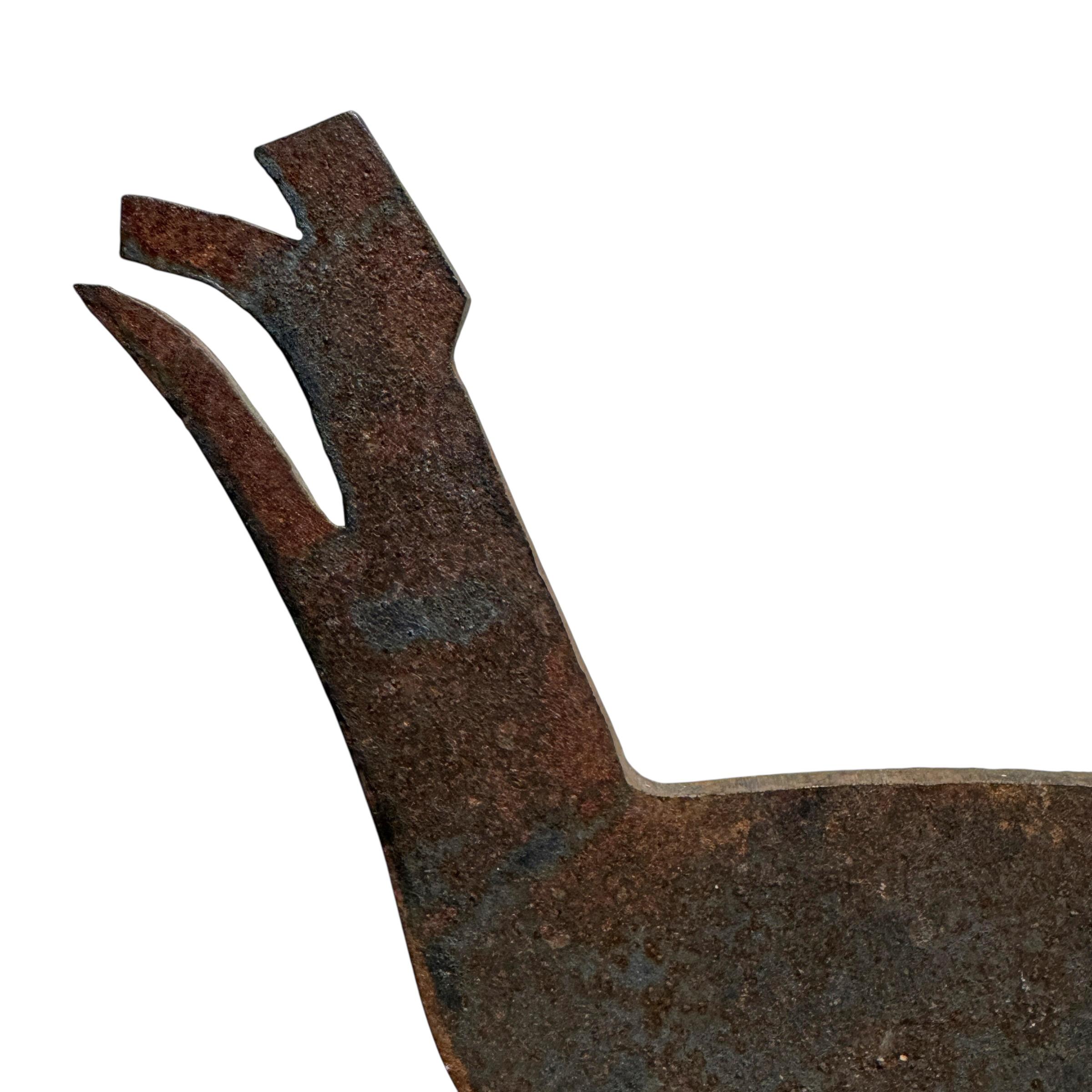 American Mid-20th Century Folk Art Rooster Bootscrape For Sale 5