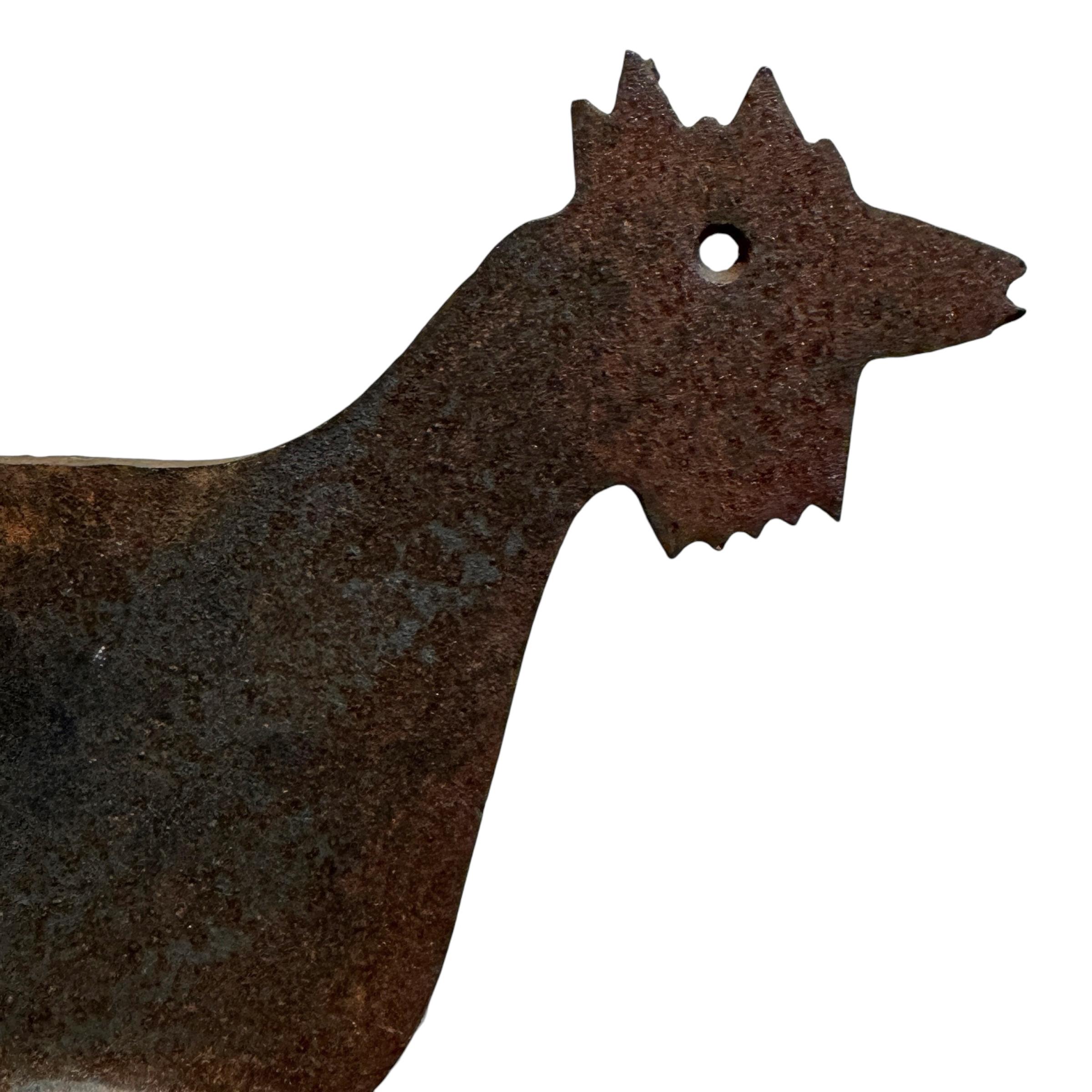 American Mid-20th Century Folk Art Rooster Bootscrape For Sale 1
