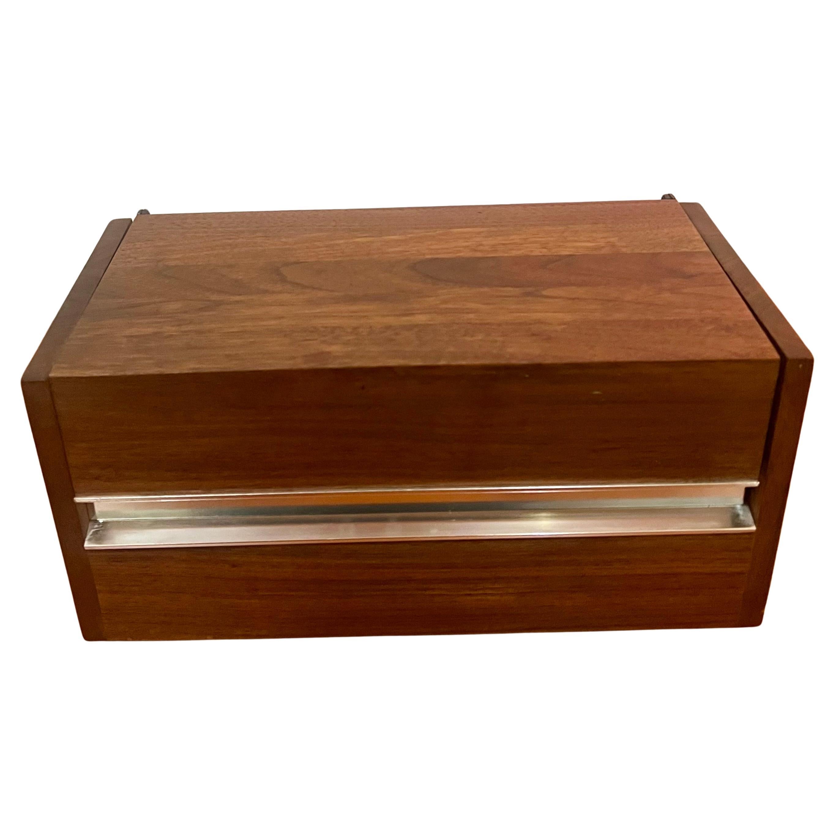 American Mid century 007 Solid Walnut telephone in a Box In Excellent Condition For Sale In San Diego, CA