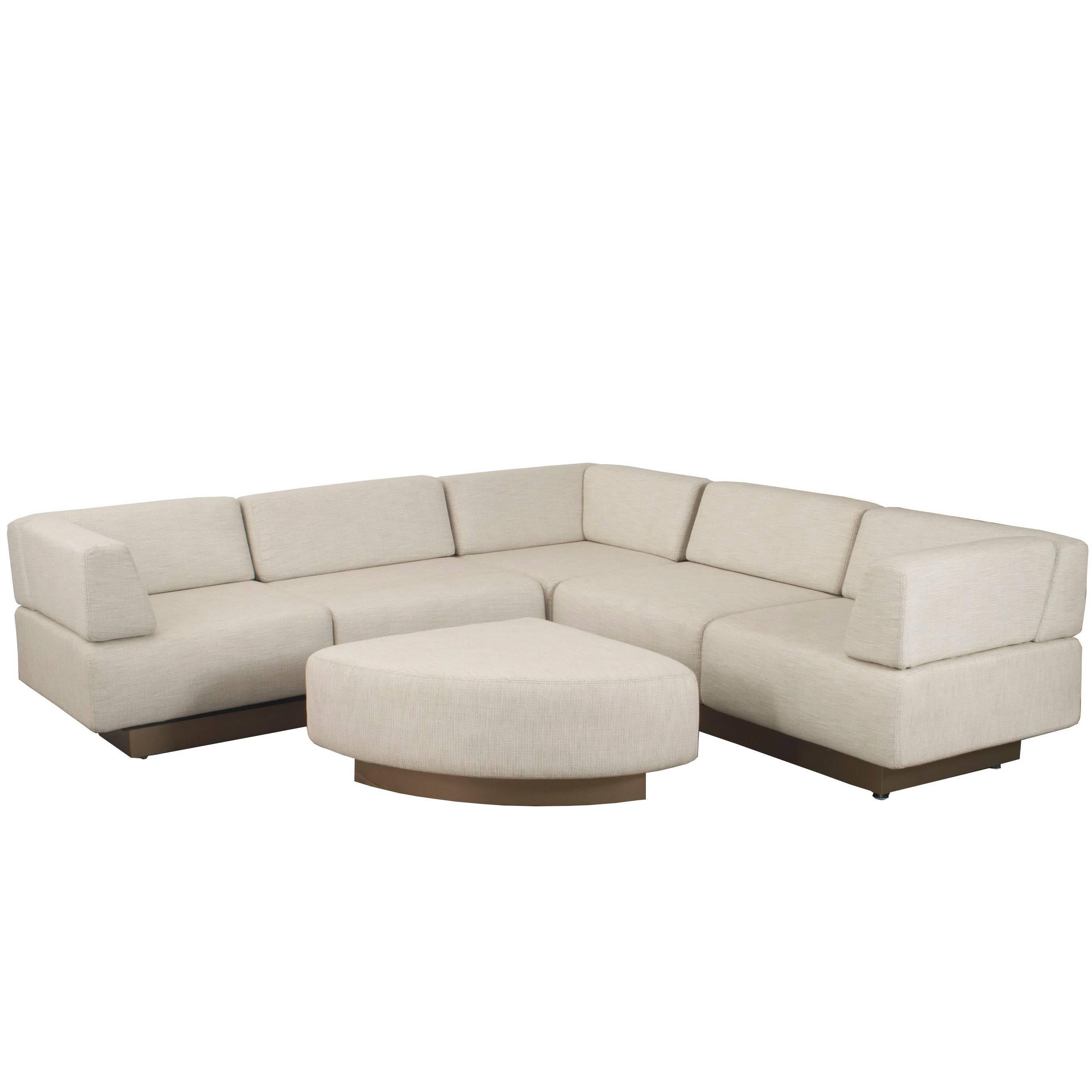 American Midcentury Four-Piece Sectional Sofa