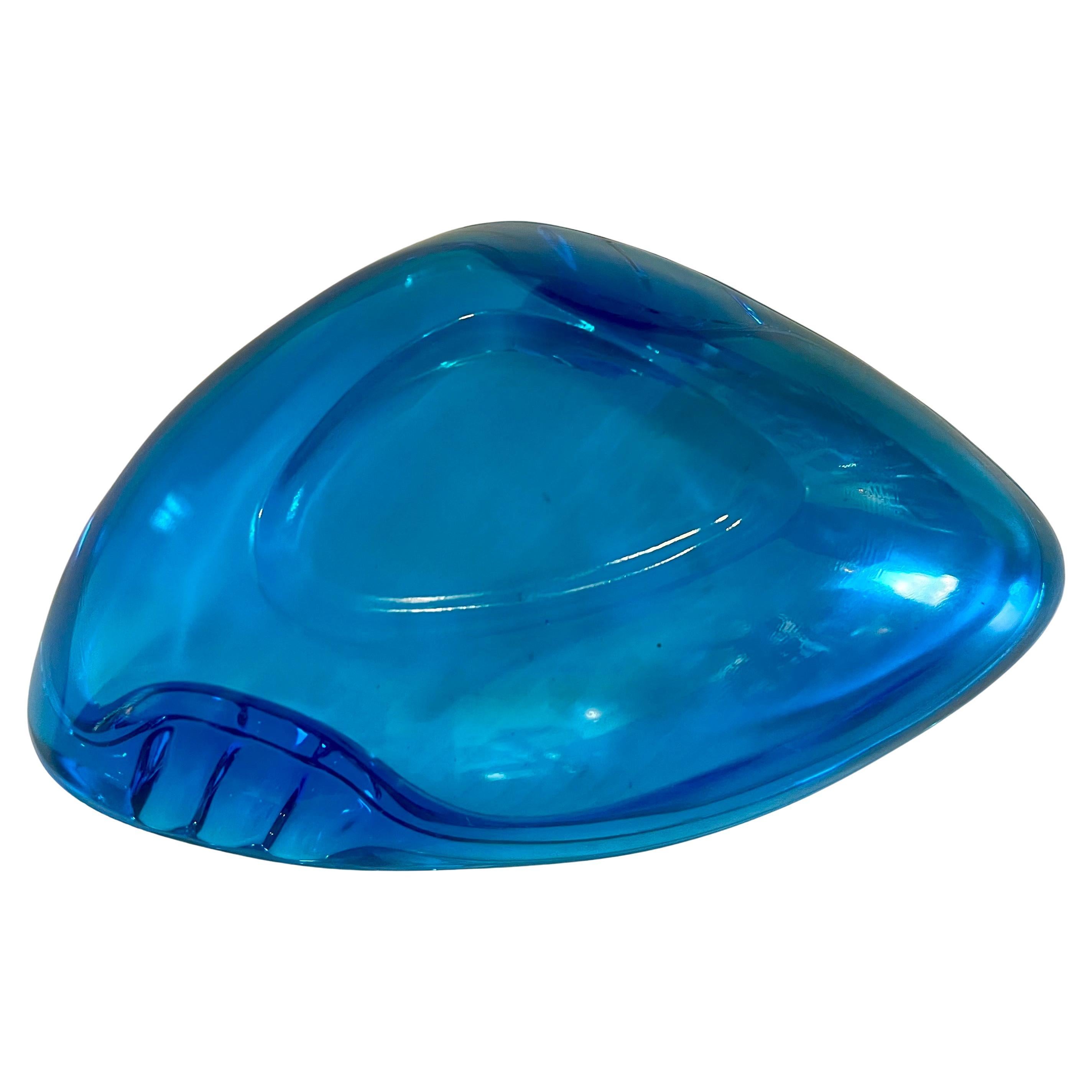 20th Century American Mid Century Atomic age Boomerang Shape Glass Ashtray by L E  Smith