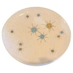 American Mid Century Atomic Age Franciscan Starburst Ceramic Platter