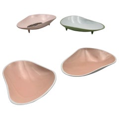 American Mid-Century Atomic Age Freeform Melamine Set of Snack Trays