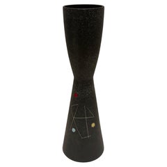 American Mid century Atomic Age Hour Glass Shape Ceramic Vase
