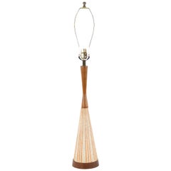 American Midcentury Beige Ceramic Table Lamp