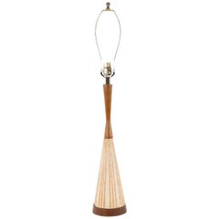 Amerikanische Mid-Century-Tischlampe aus Keramik in Beige