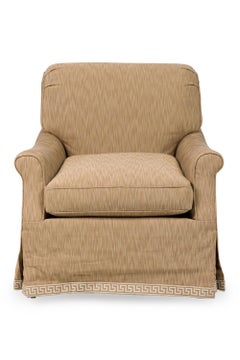 American Mid-Century Beige Round Back Armchair