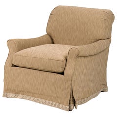 American Mid-Century Beige Round Back Armchair